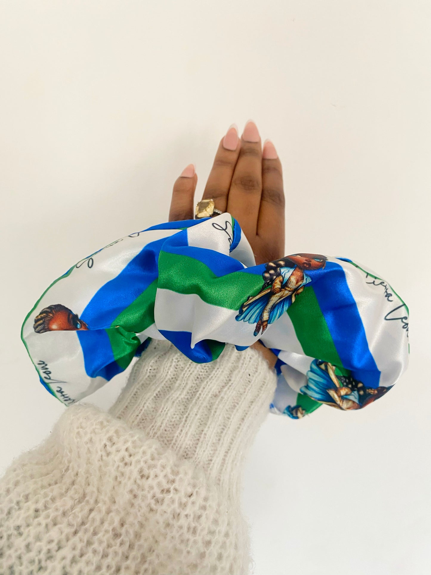 African & Caribbean Satin XL Scrunchies