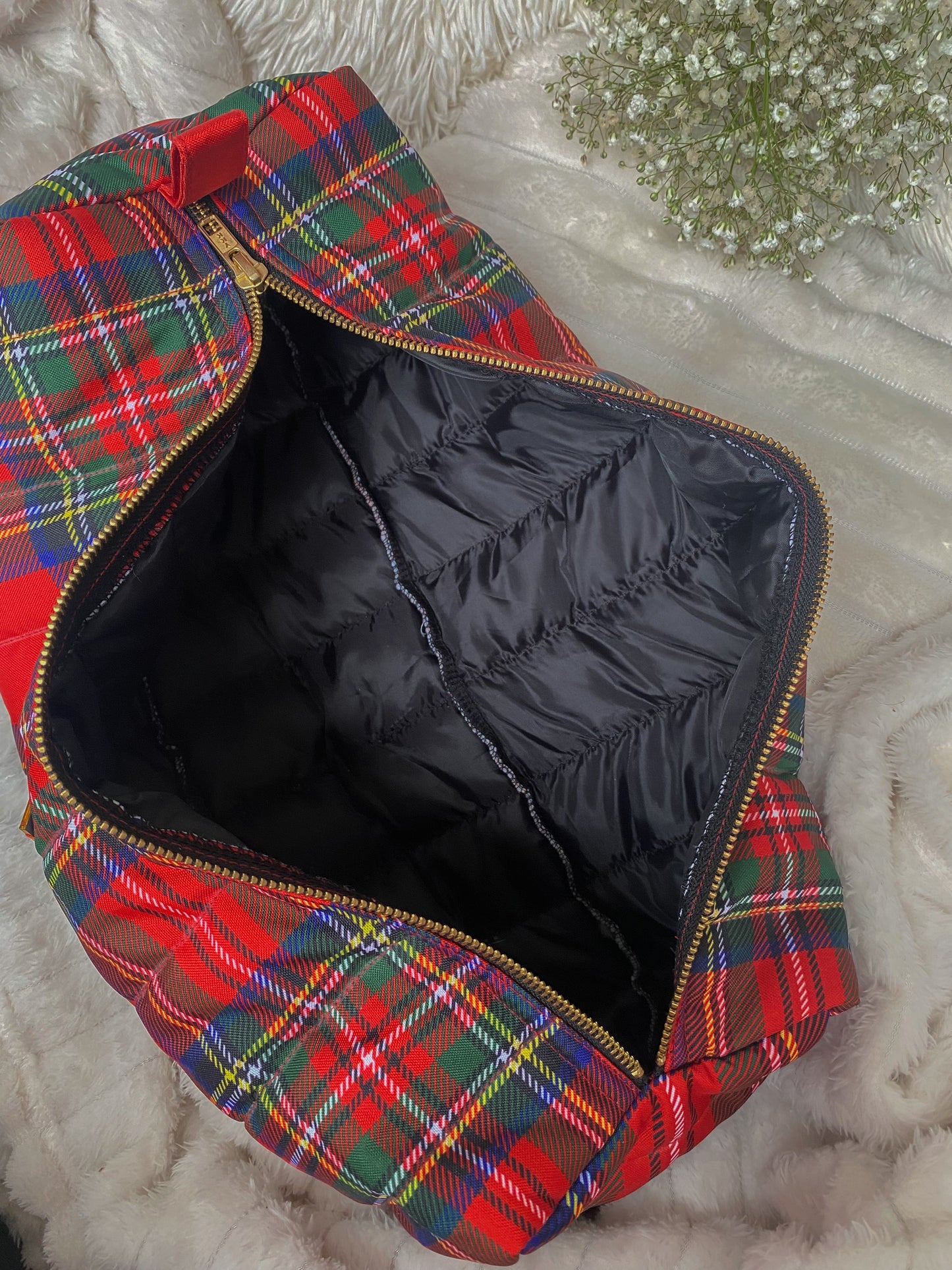 Christmas Tartan Cosmetic Bags