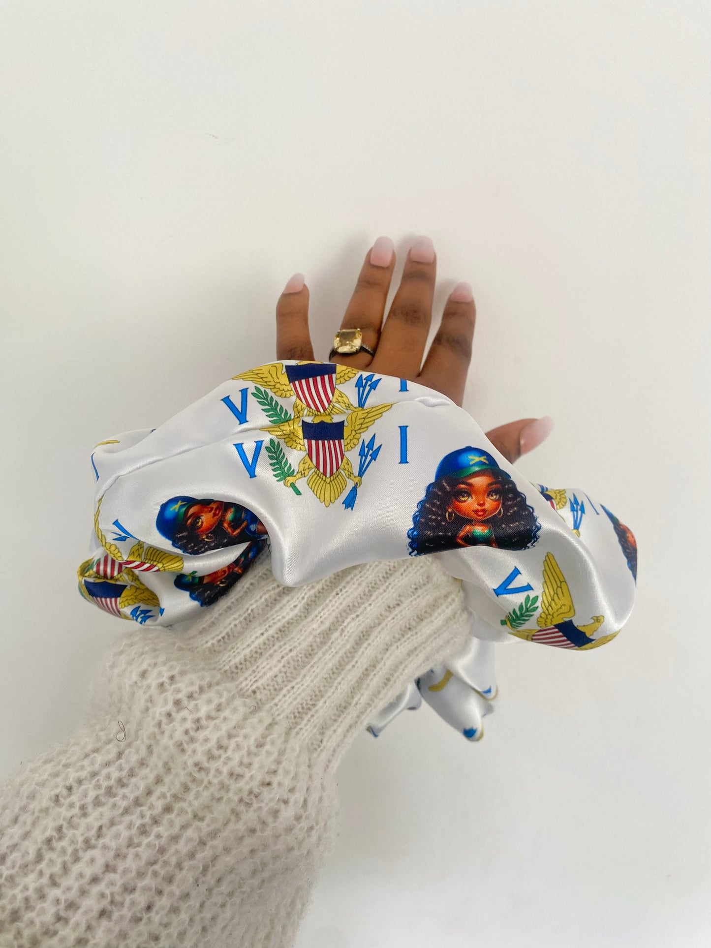 African & Caribbean Satin XL Scrunchies