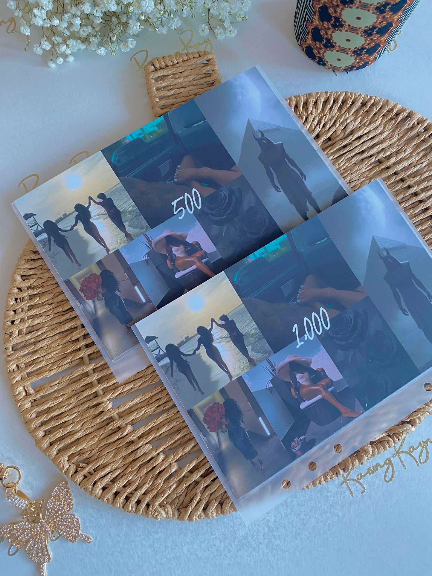 Black 6-ring Binder Covers & Envelope Bundle