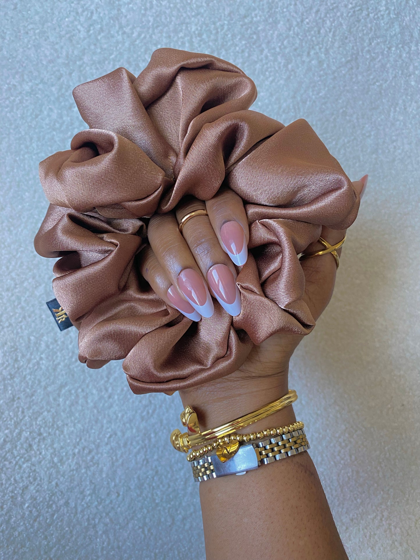 Plain XL Premium Satin Scrunchies