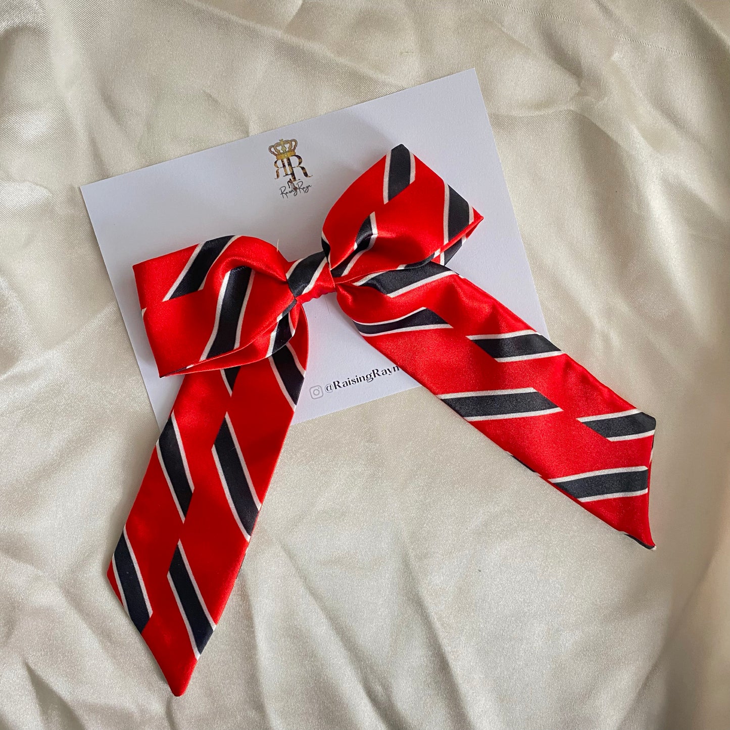 African & Caribbean Satin LongTail Mini Bow Hair Clips