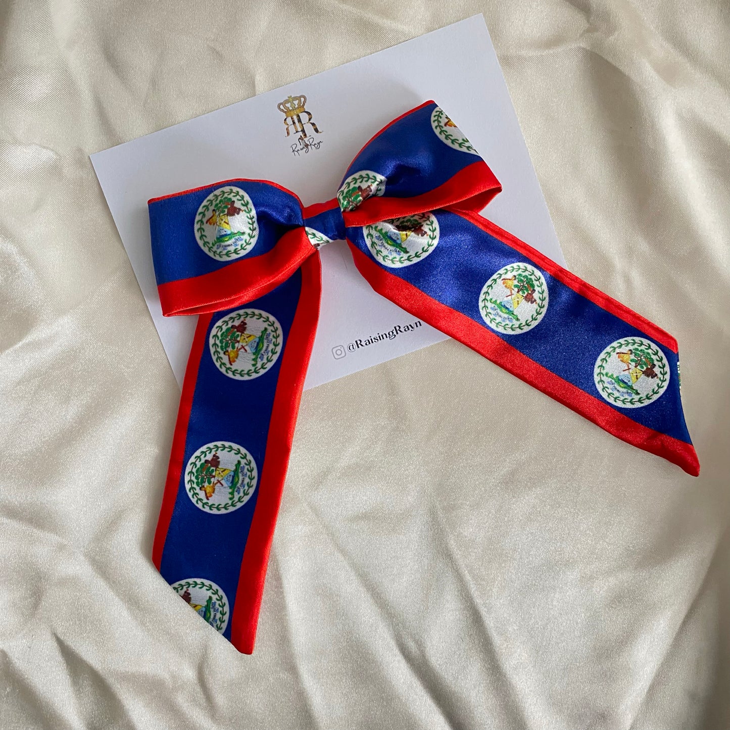 African & Caribbean Satin LongTail Mini Bow Hair Clips