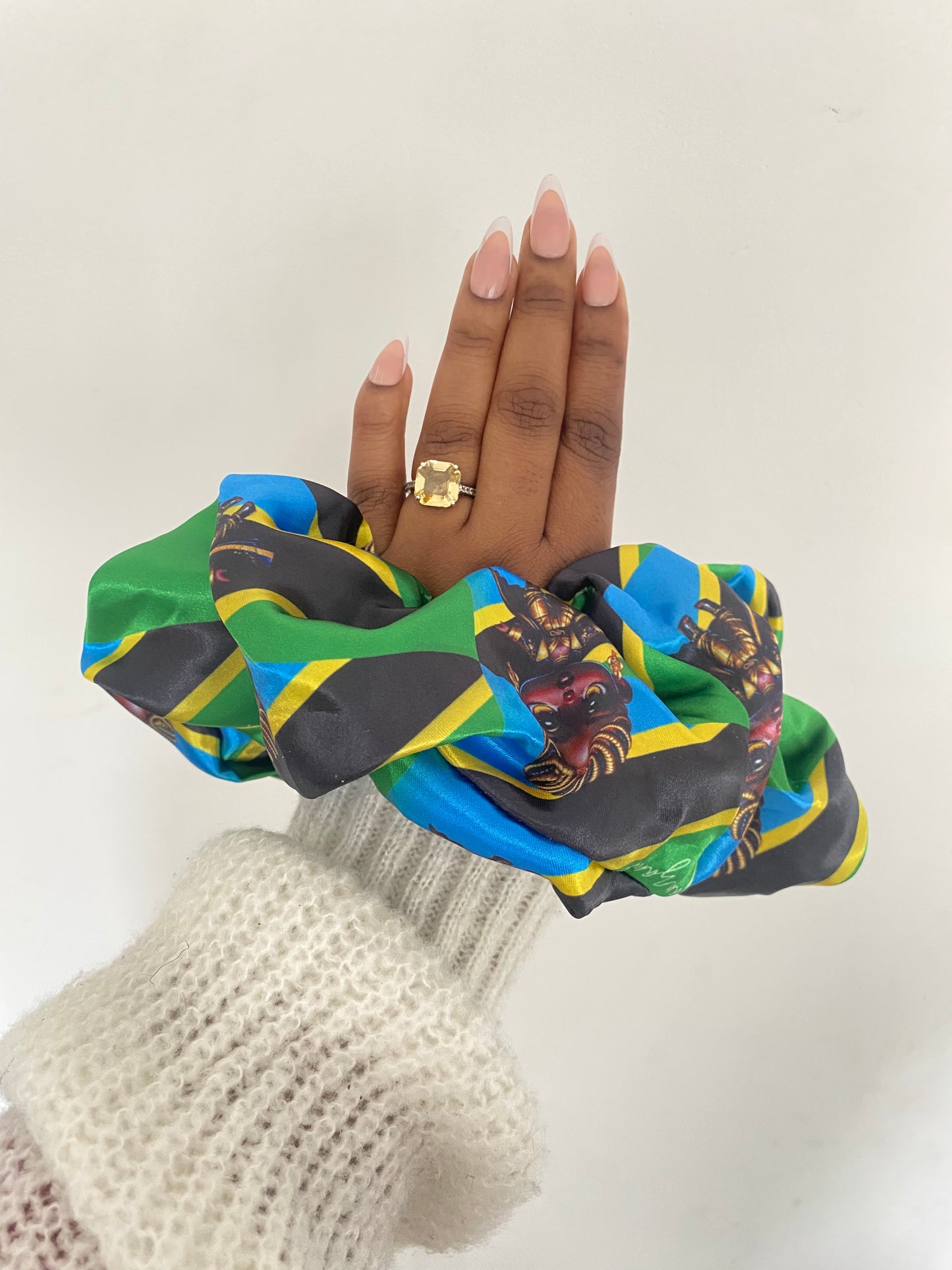 African & Caribbean Satin XL Scrunchies