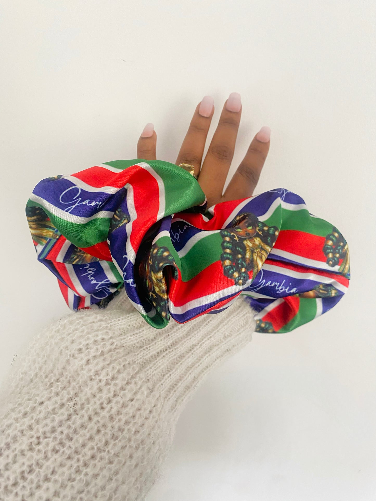 African & Caribbean Satin XL Scrunchies