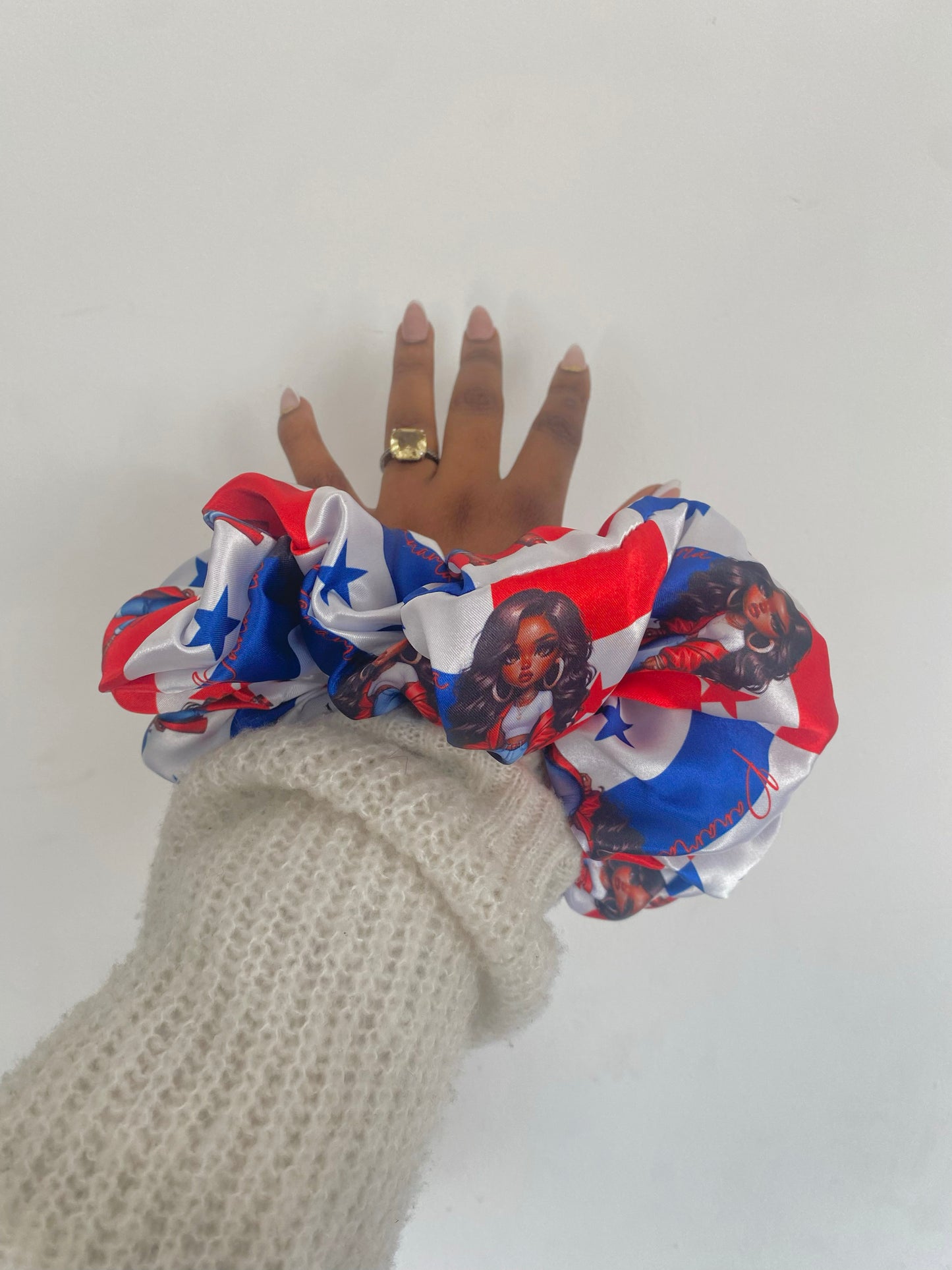 African & Caribbean Satin XL Scrunchies