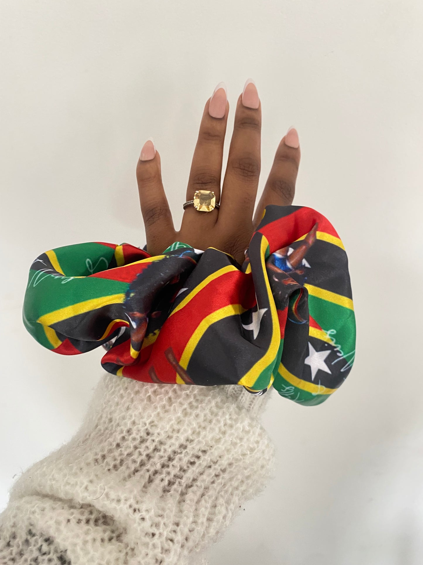 African & Caribbean Satin XL Scrunchies