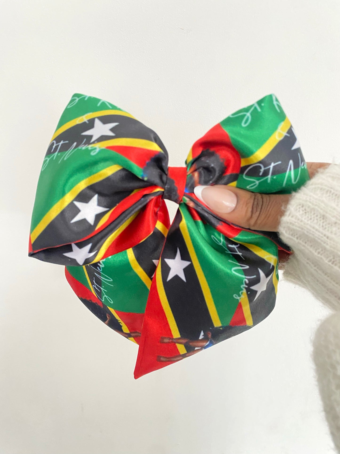 African & Caribbean Satin Bow Hair Clips