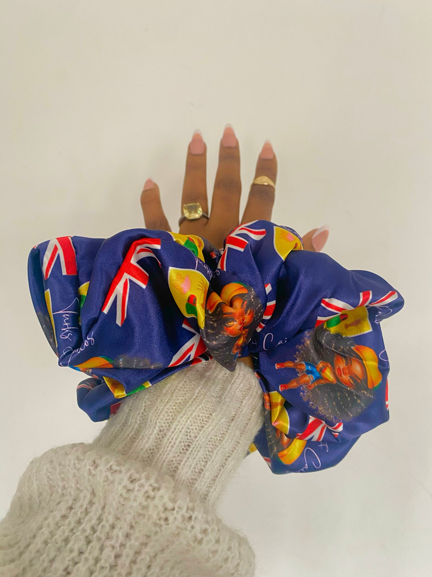 African & Caribbean Satin XL Scrunchies