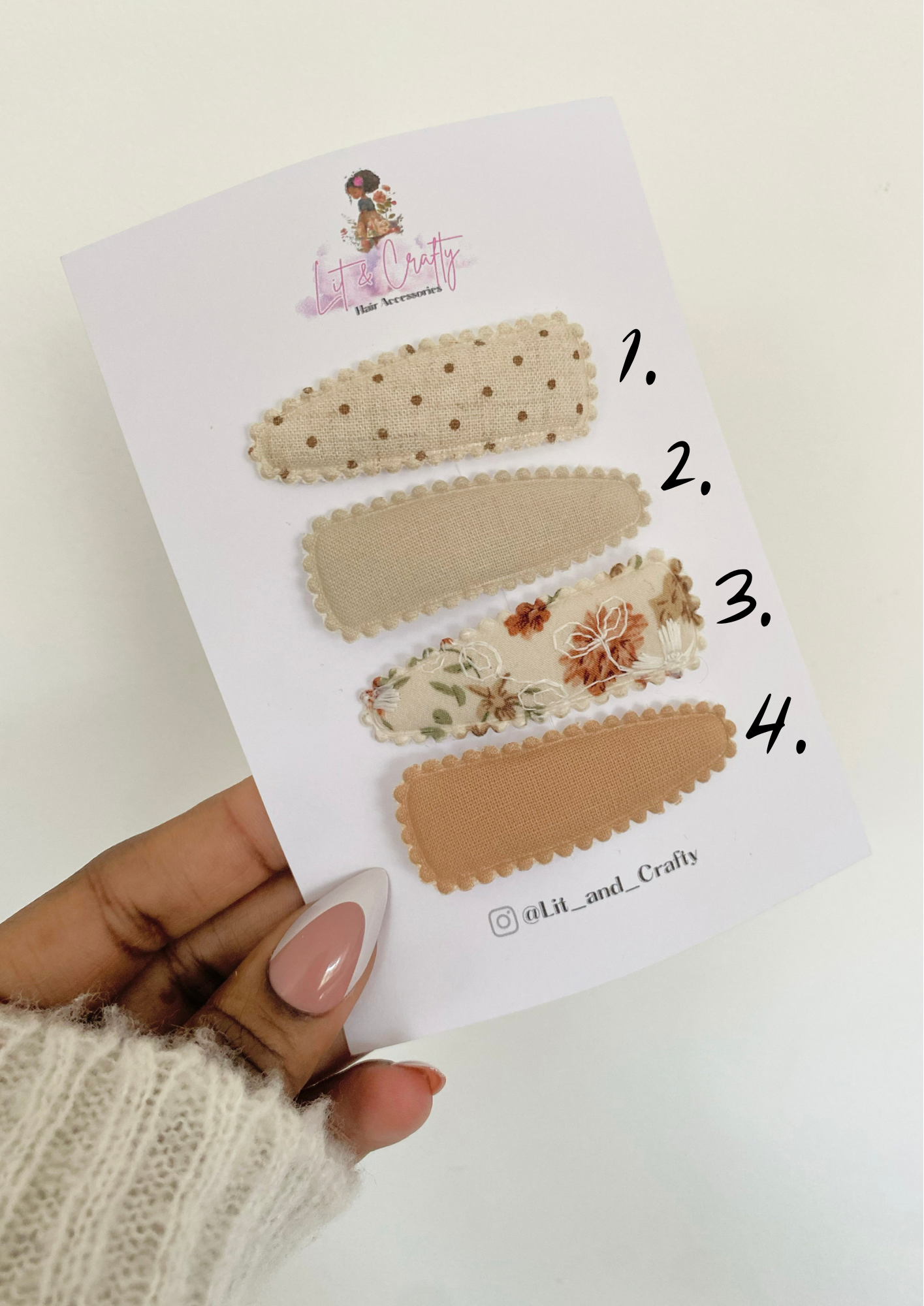 Floral Spring snap clips