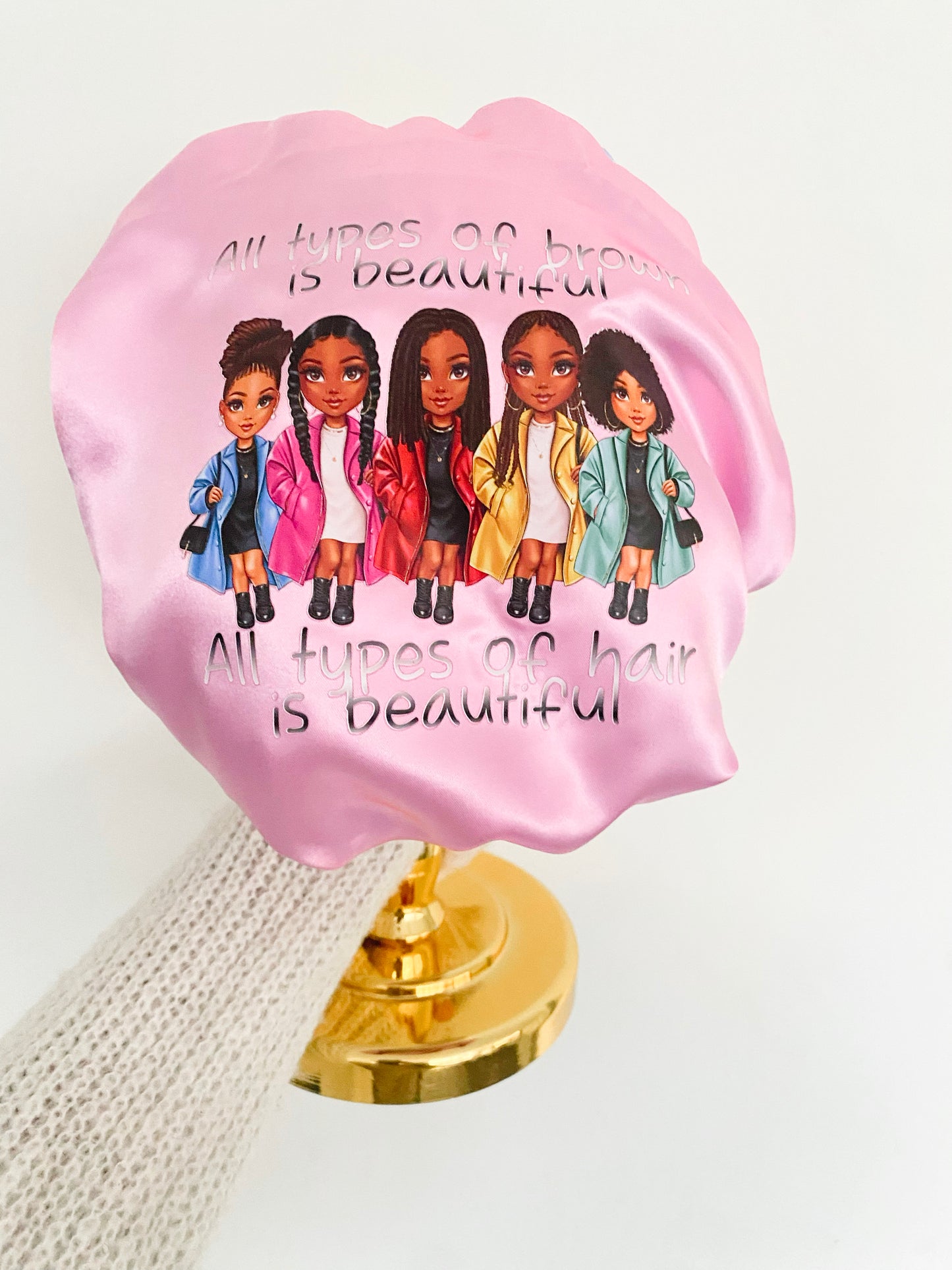 Pink Baby/Toddler  “ All Types Of Brown” Bonnet