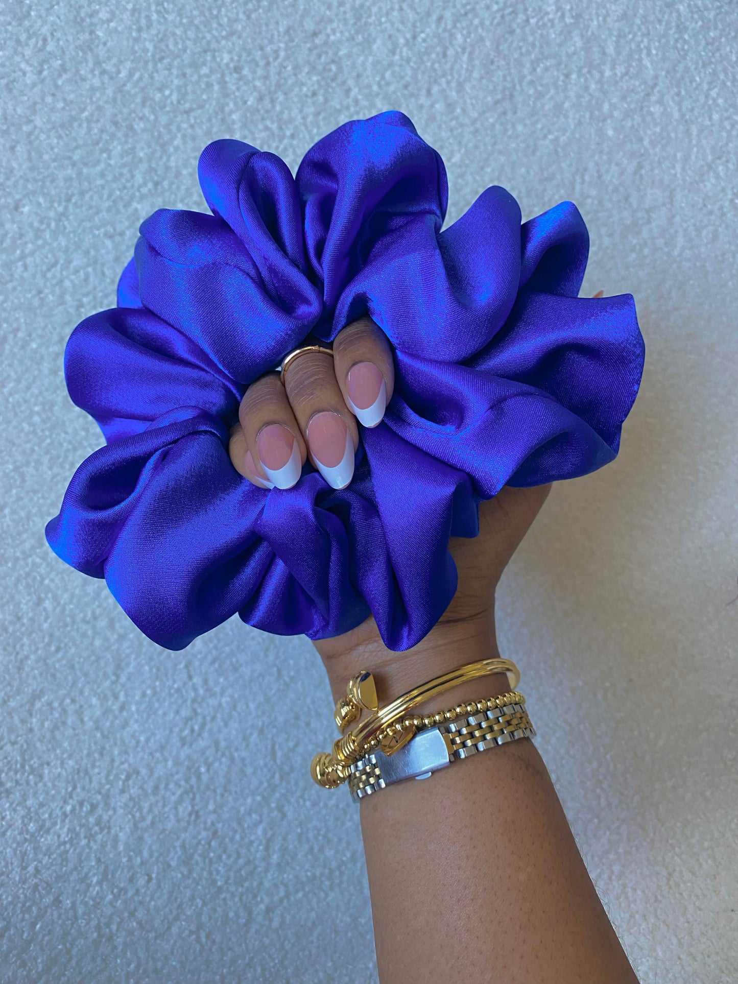 Plain XL Premium Satin Scrunchies