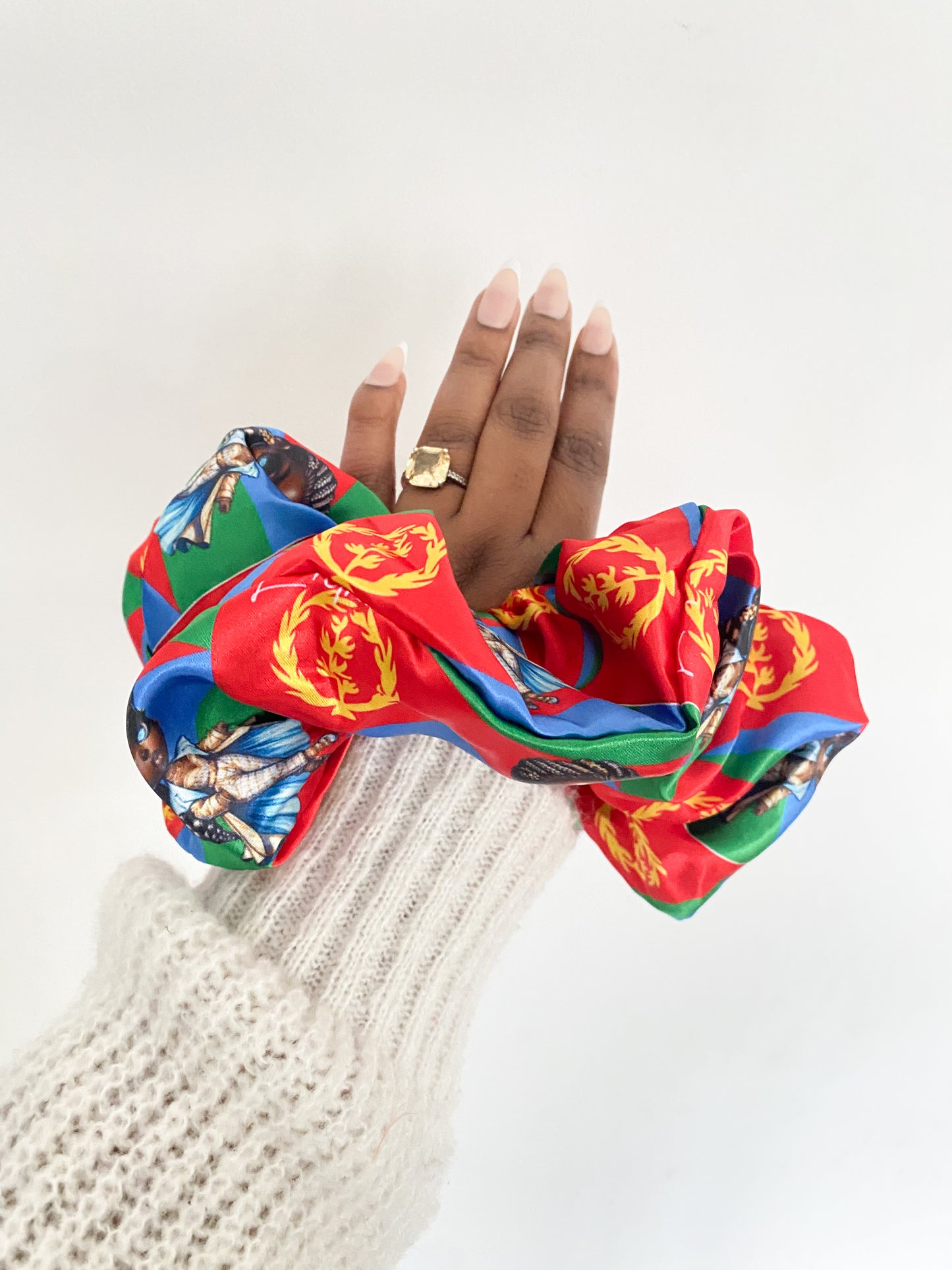 African & Caribbean Satin XL Scrunchies