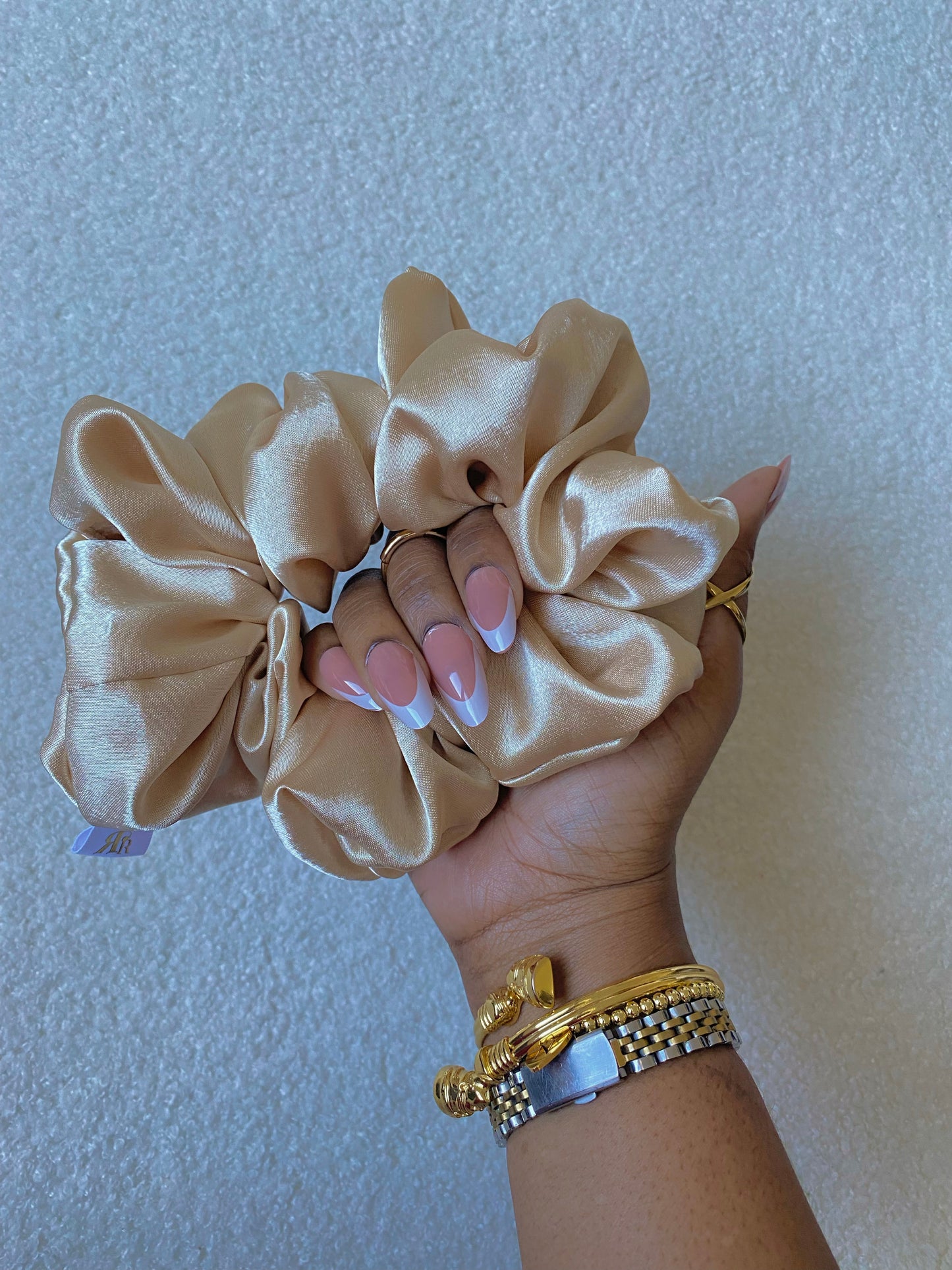 Plain XL Premium Satin Scrunchies