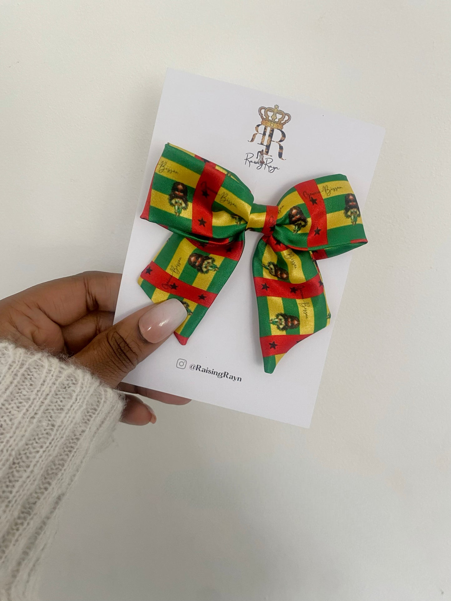 African & Caribbean Satin Mini Bow Hair Clips