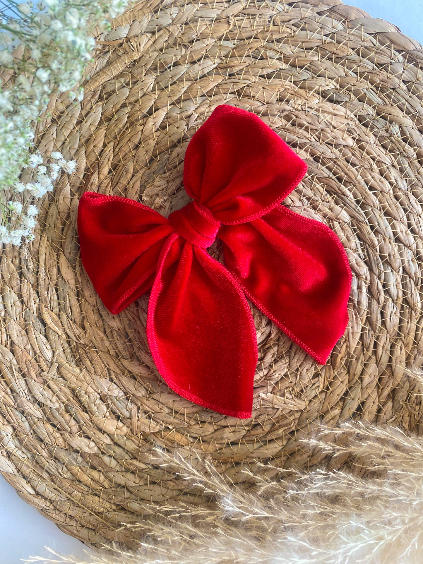 Christmas Velvet Sailor Bow Hairclip