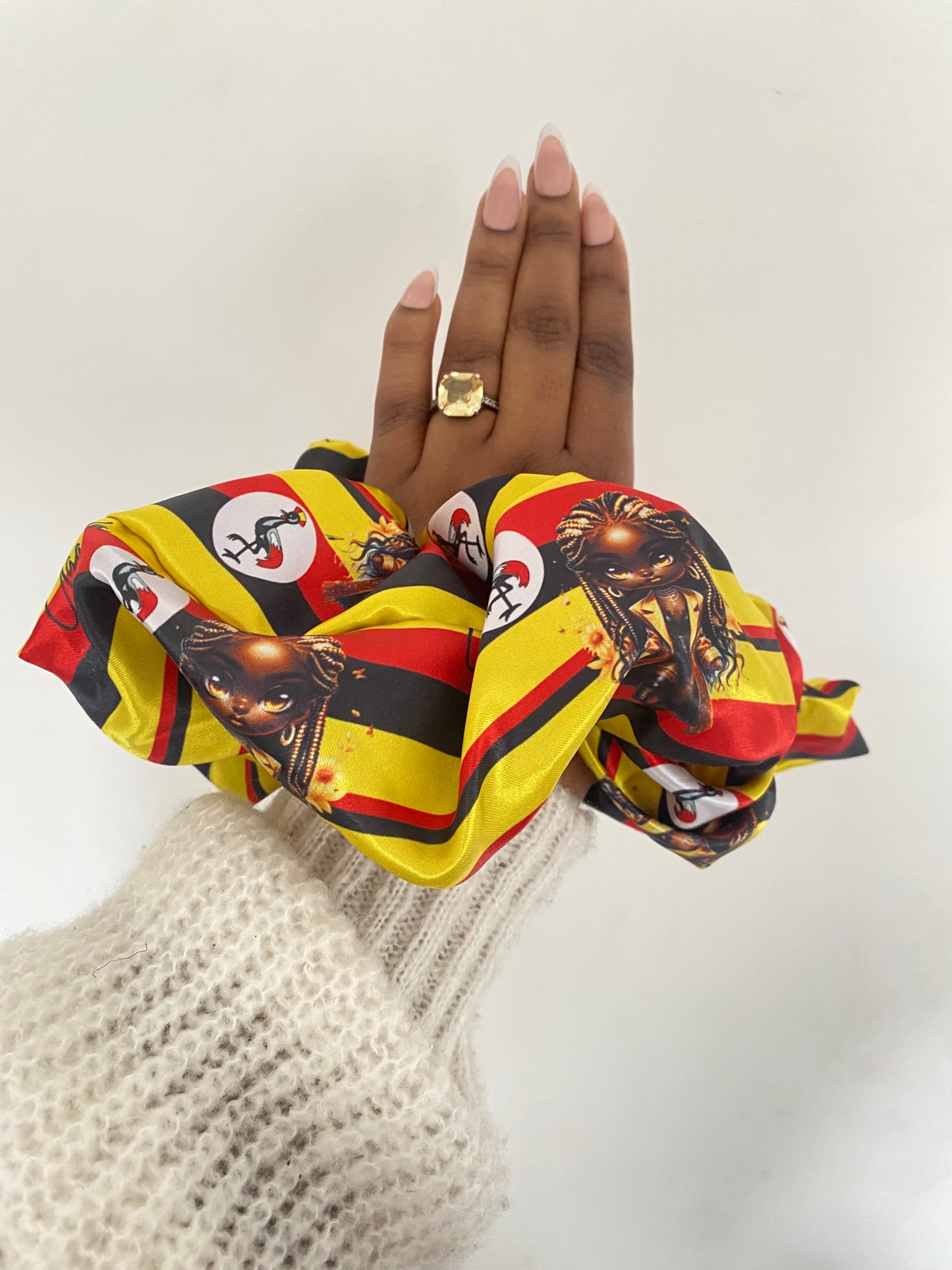 African & Caribbean Satin XL Scrunchies