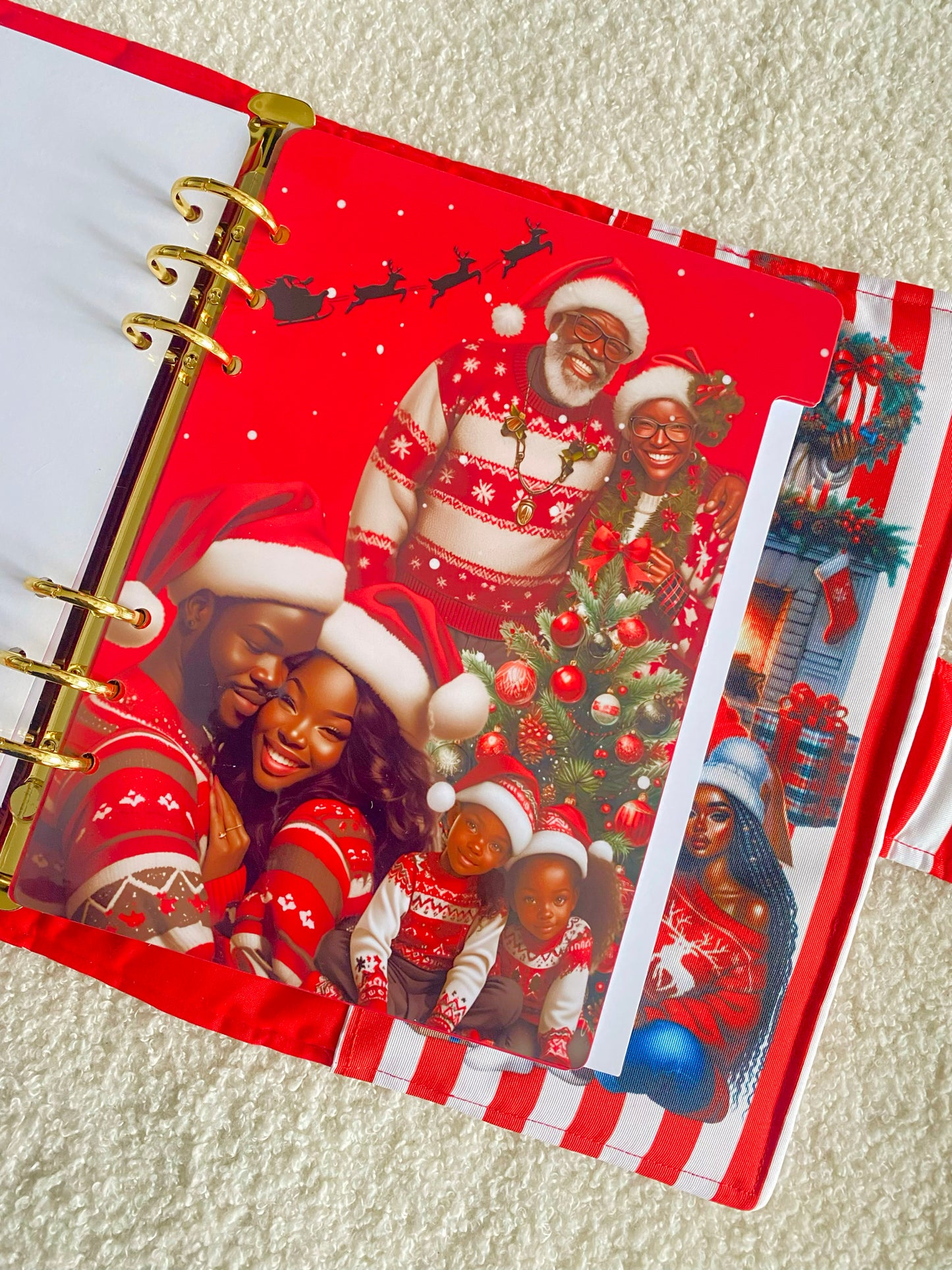 Christmas 6-ring Binder Inserts/ Dashboards and Envelopes