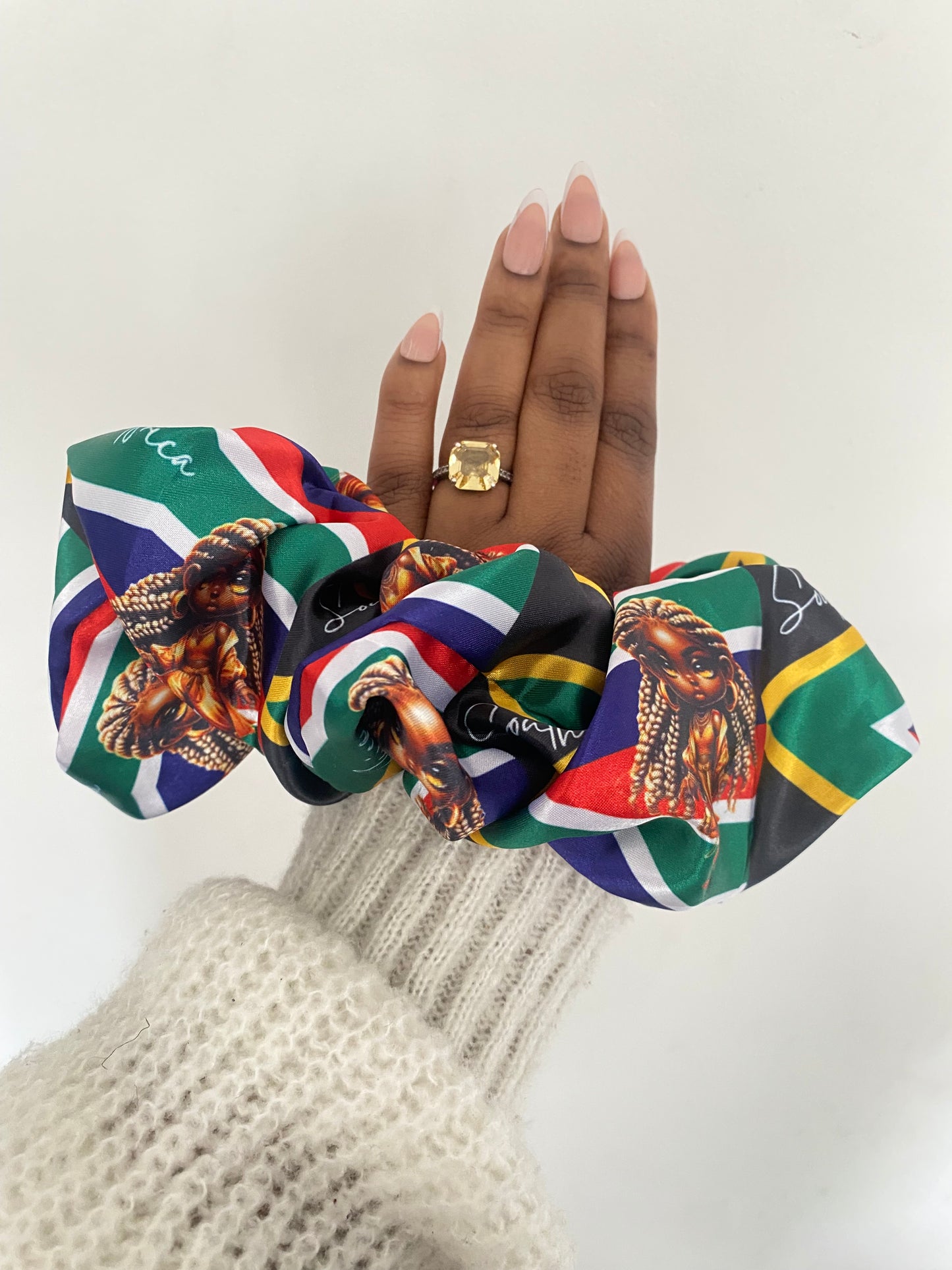 African & Caribbean Satin XL Scrunchies