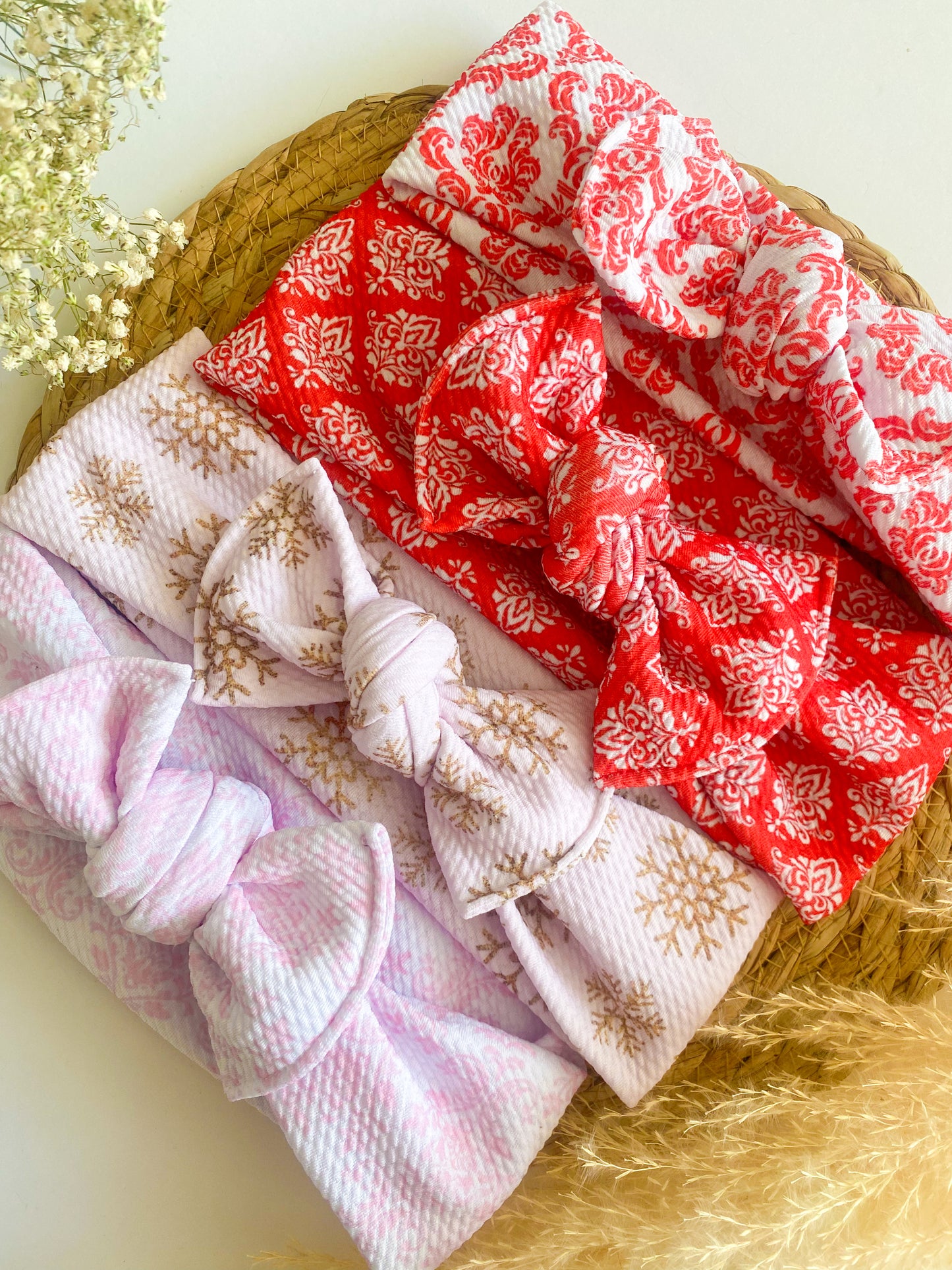 Christmas topknot headbands