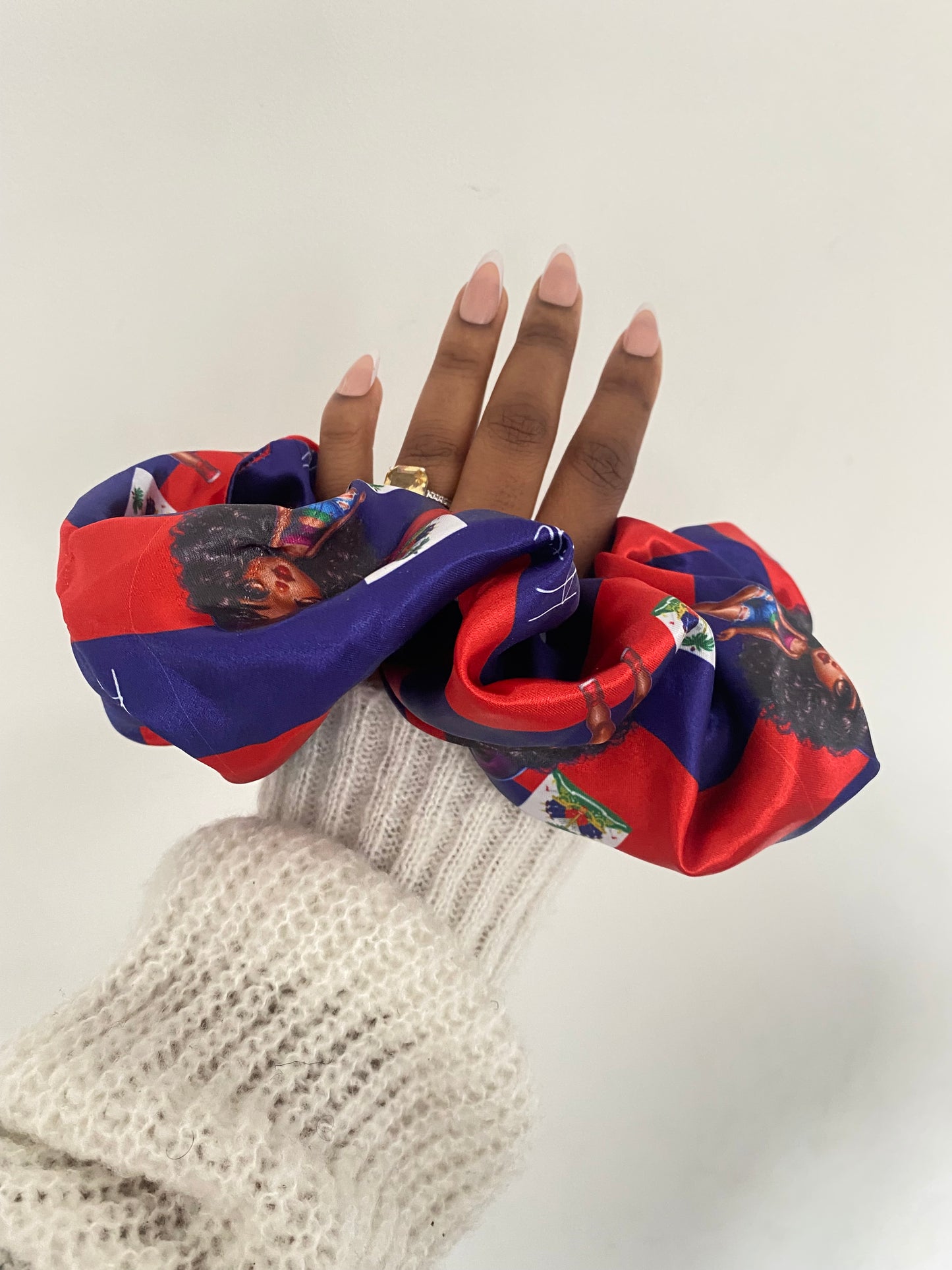 African & Caribbean Satin XL Scrunchies