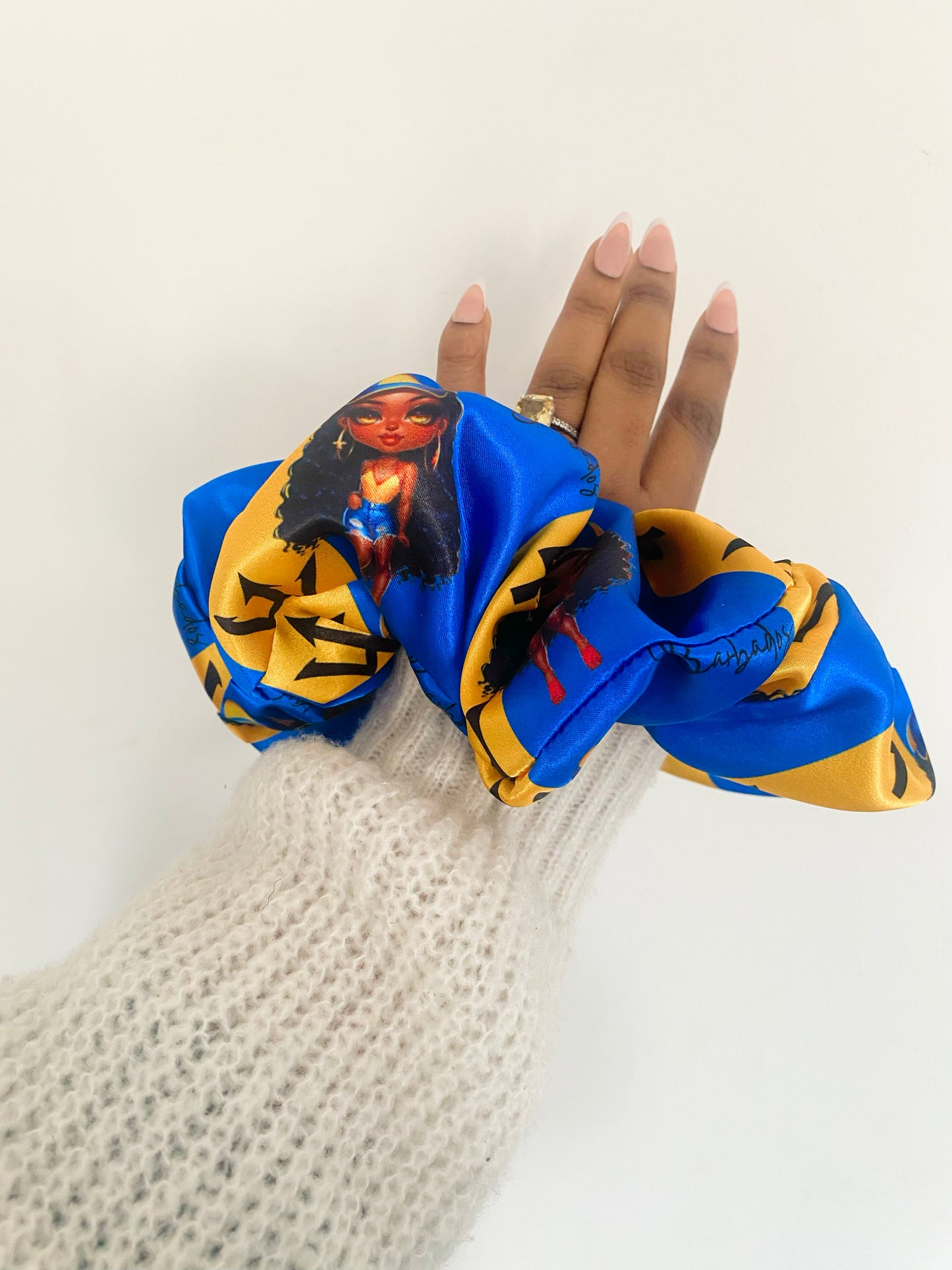 African & Caribbean Satin XL Scrunchies