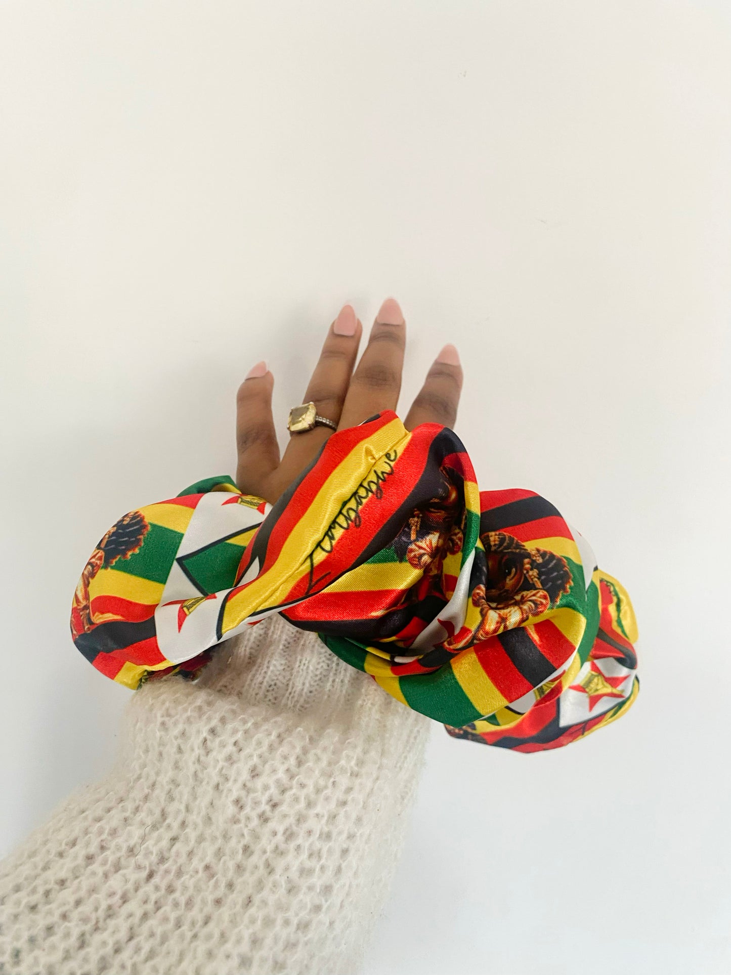 African & Caribbean Satin XL Scrunchies