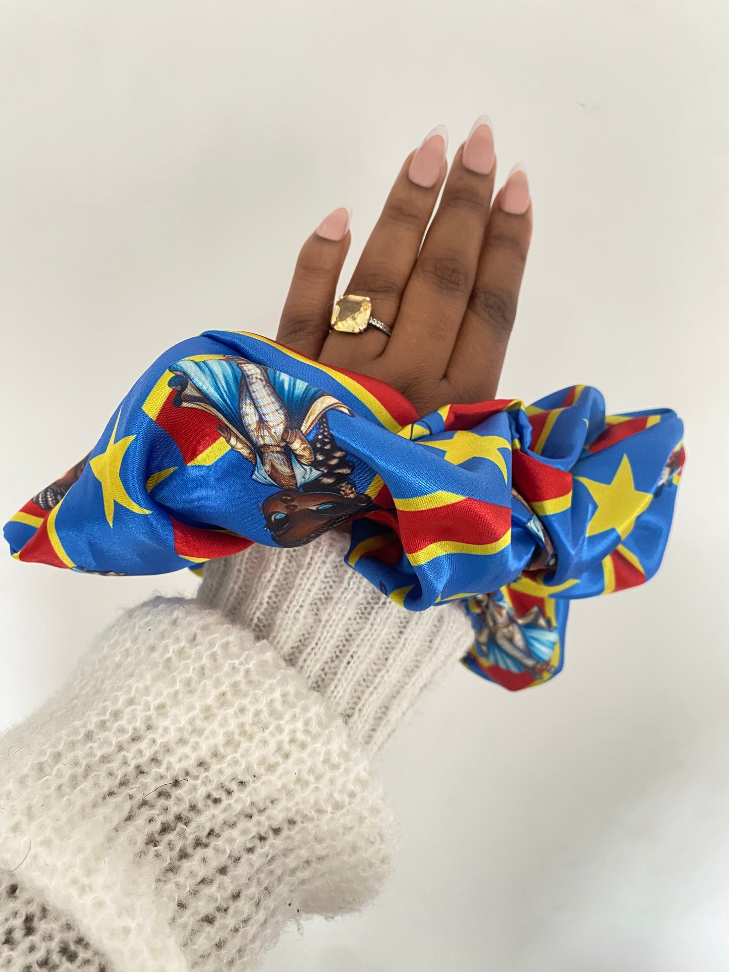 African & Caribbean Satin XL Scrunchies