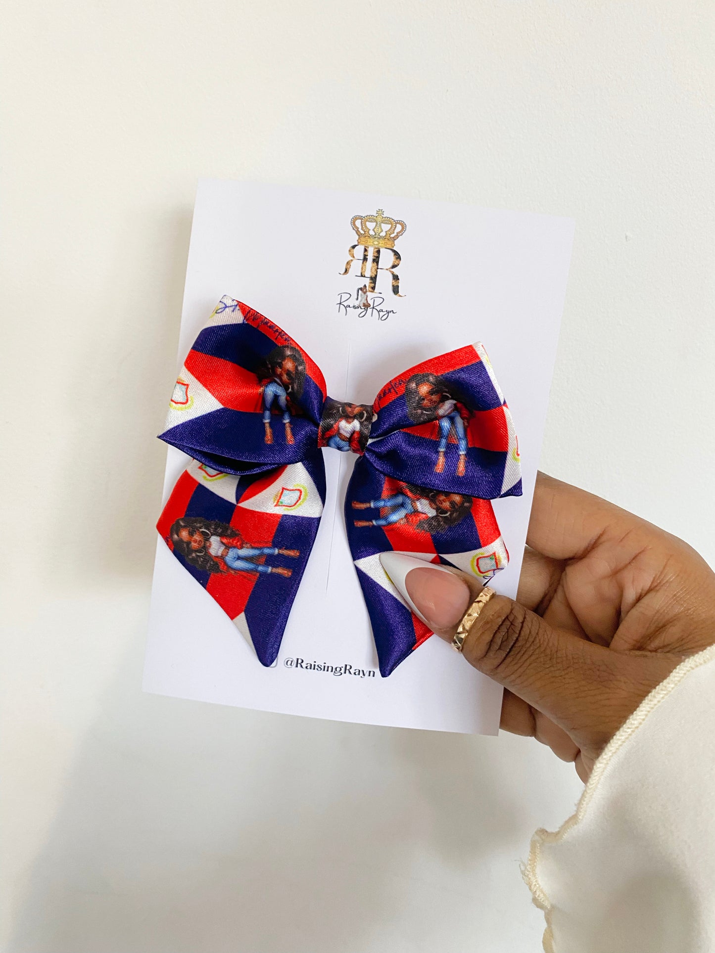 African & Caribbean Satin Mini Bow Hair Clips