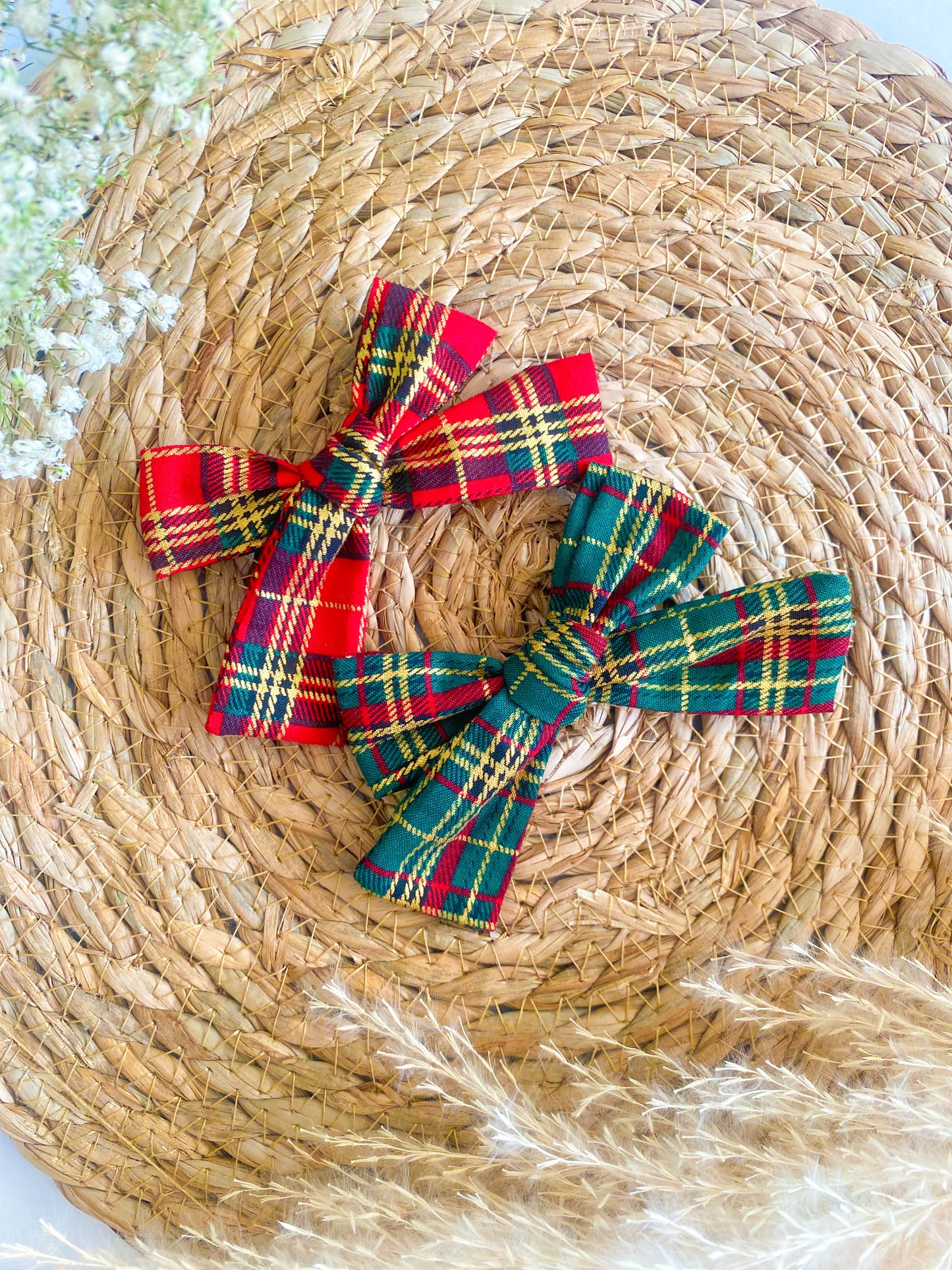 Christmas Tartan hairclips