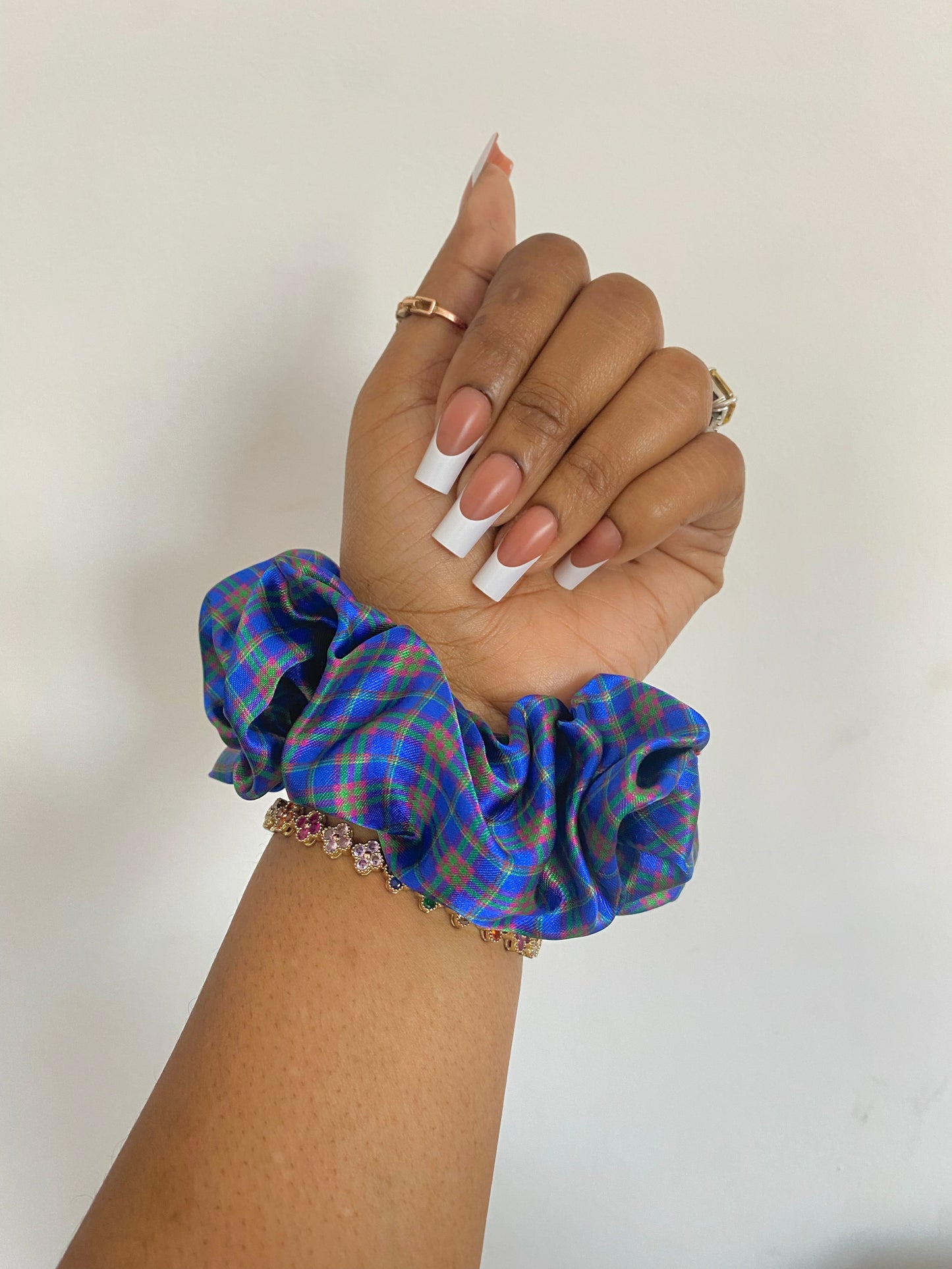 Madras regular Satin Scrunchie