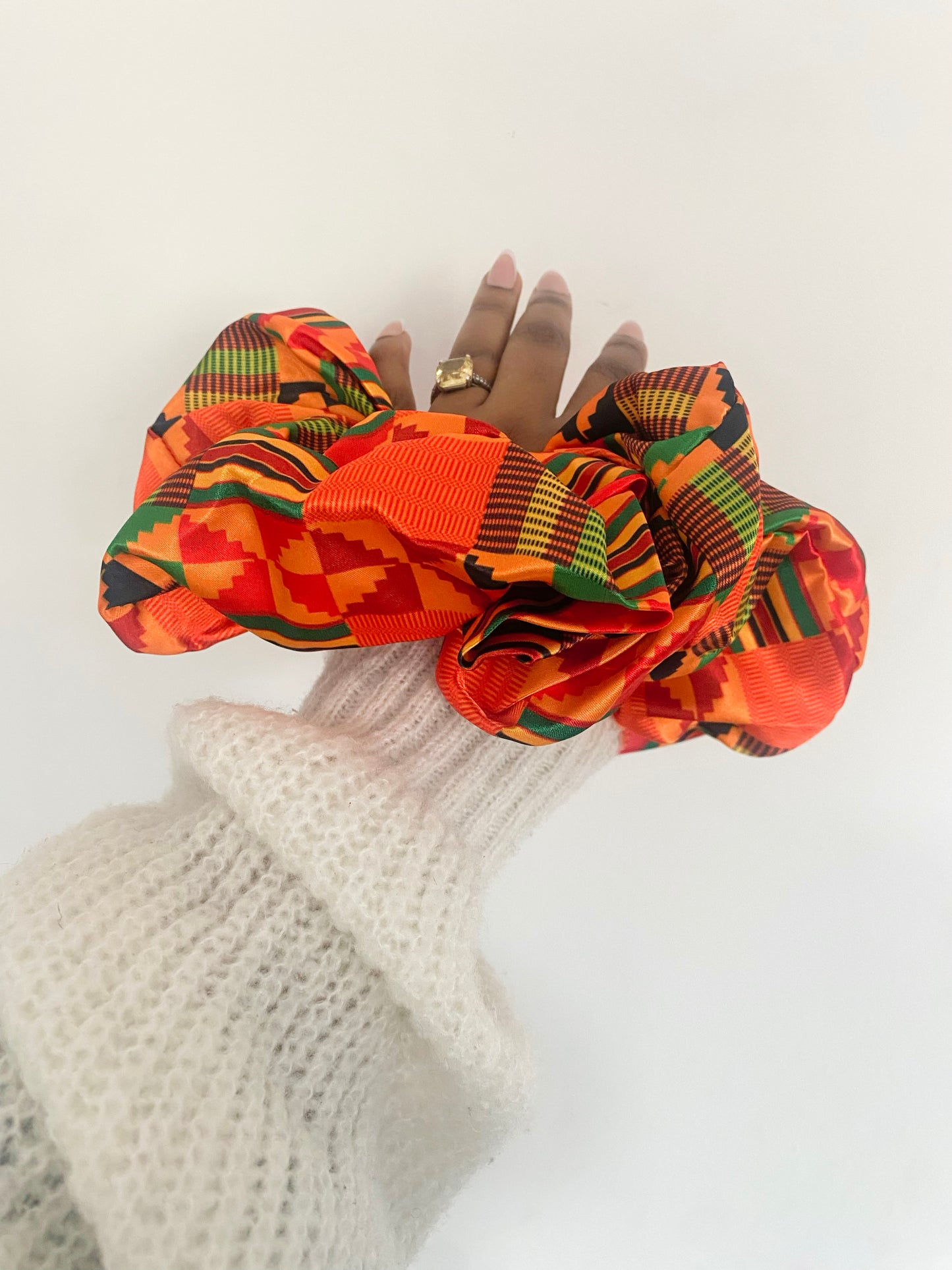 African & Caribbean Satin XL Scrunchies