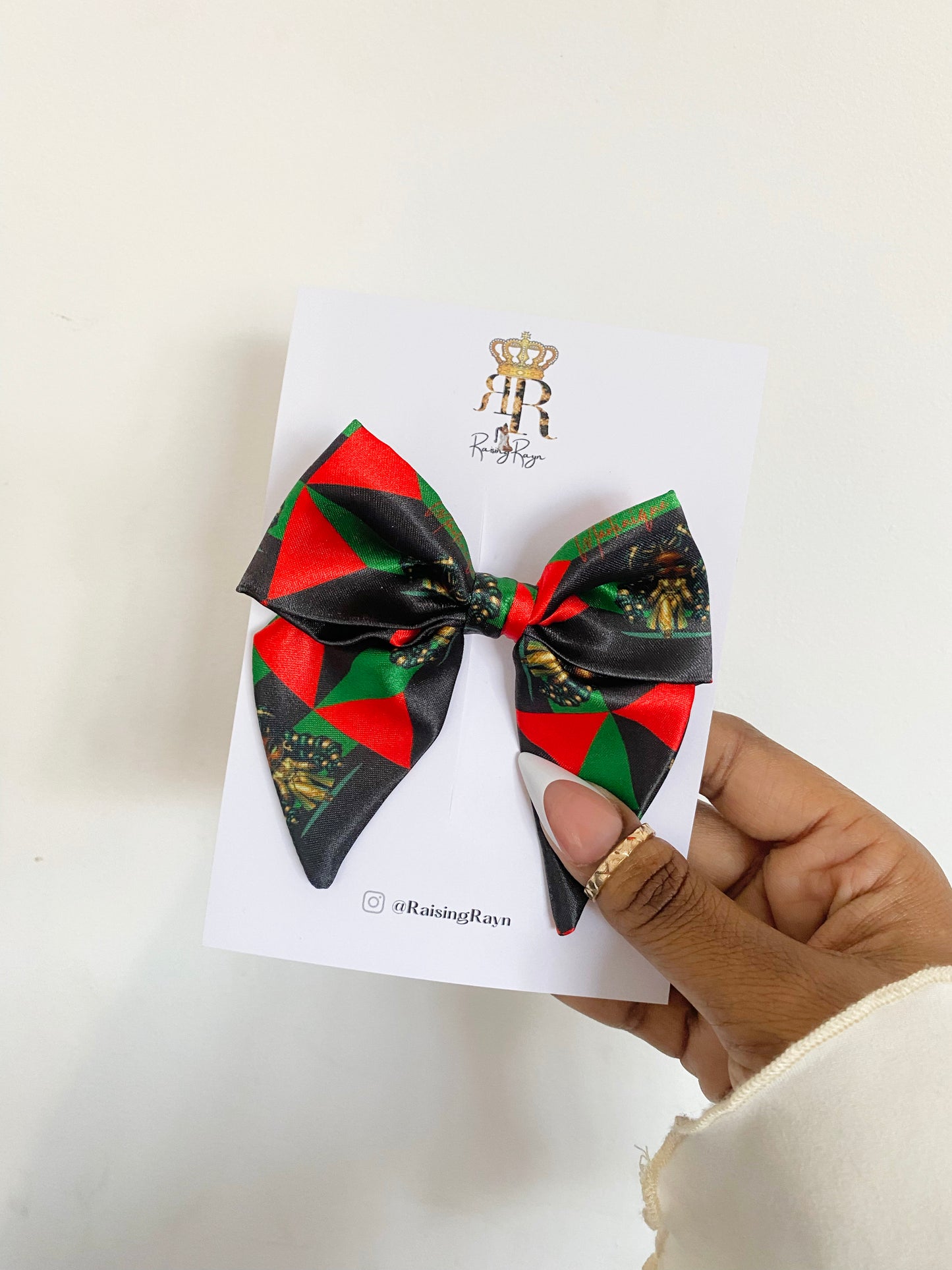 African & Caribbean Satin Mini Bow Hair Clips