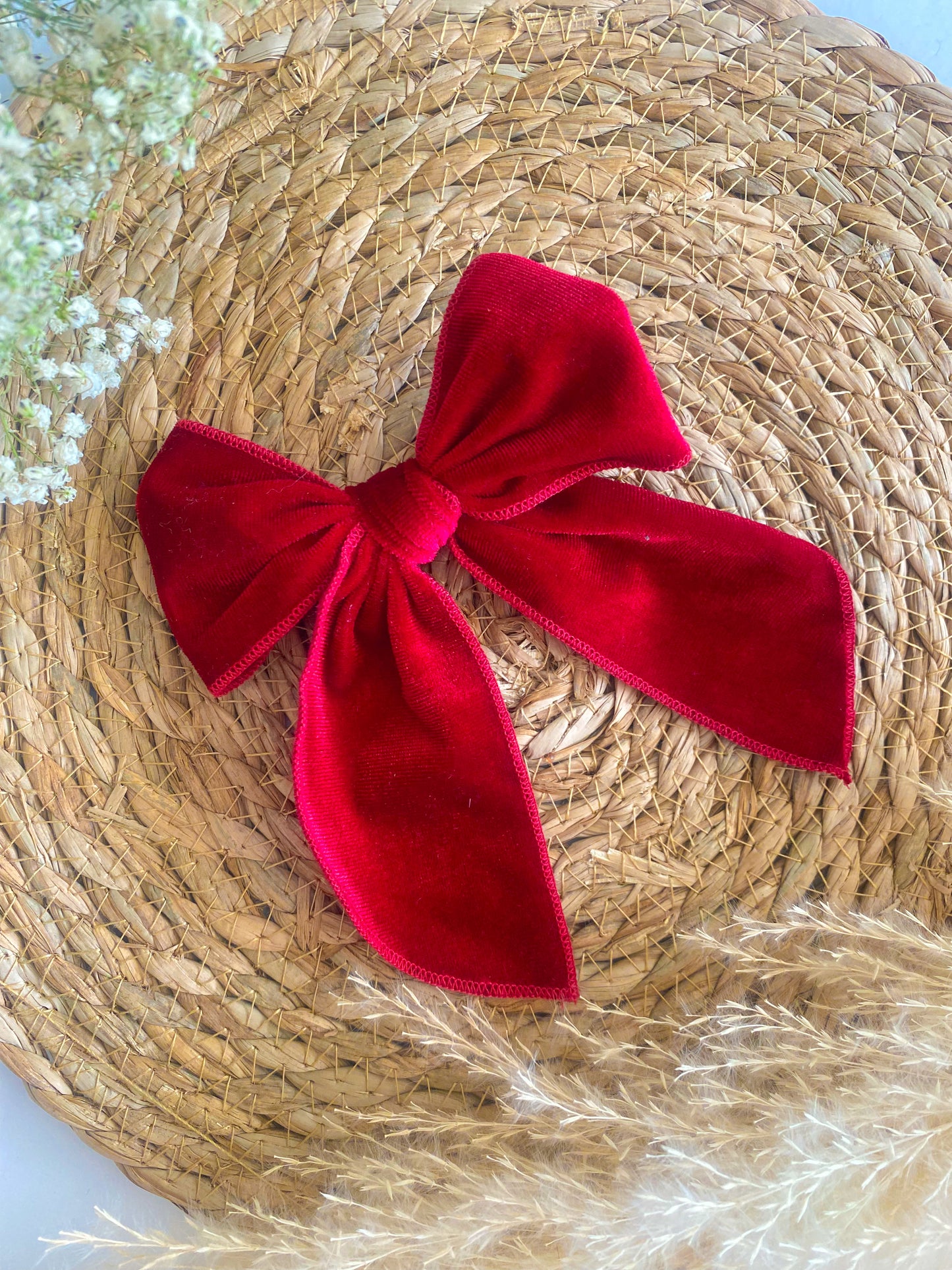 Red Velvet Sailor Bow Hairclip