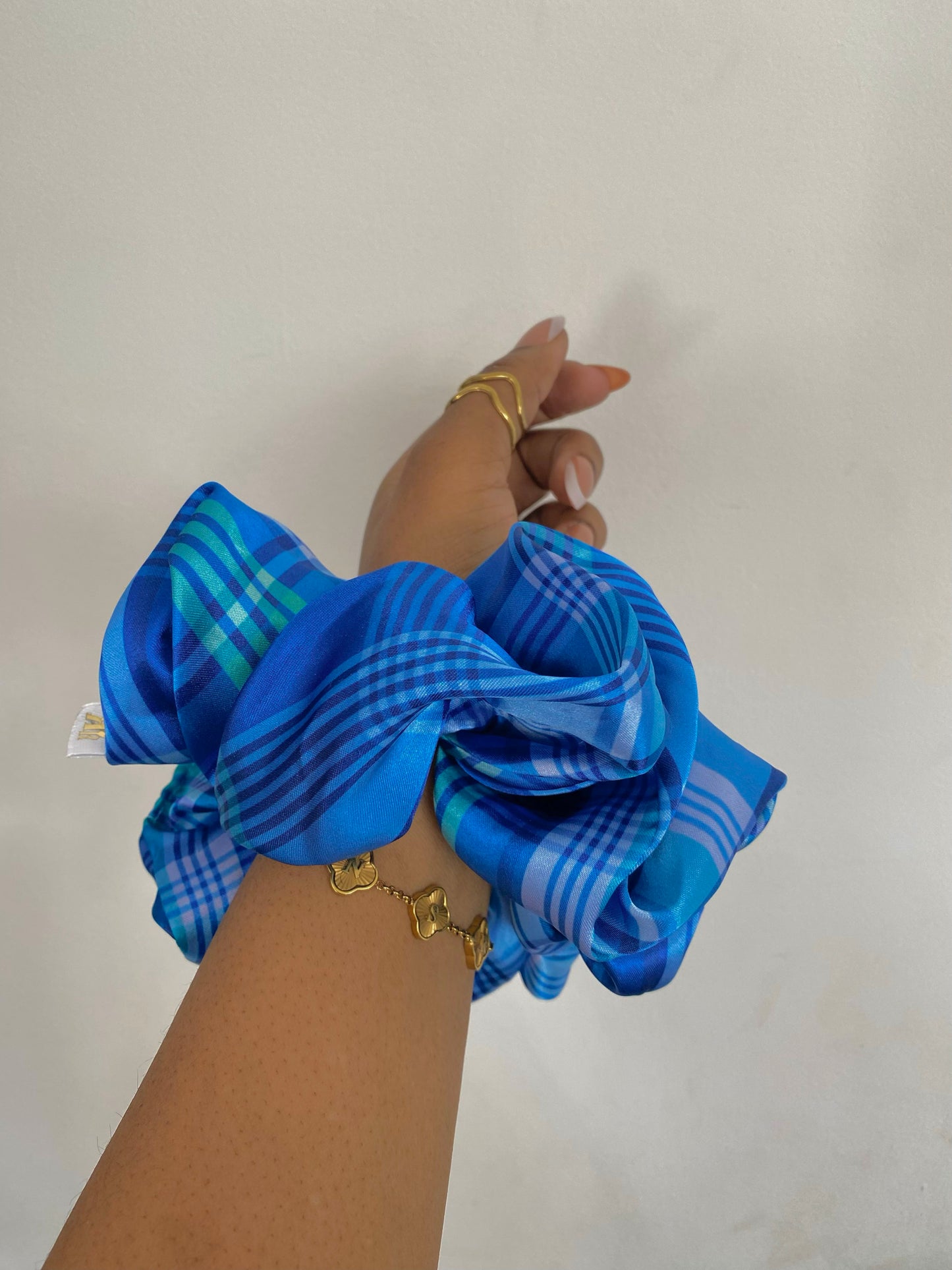 Madras XL Satin Scrunchie