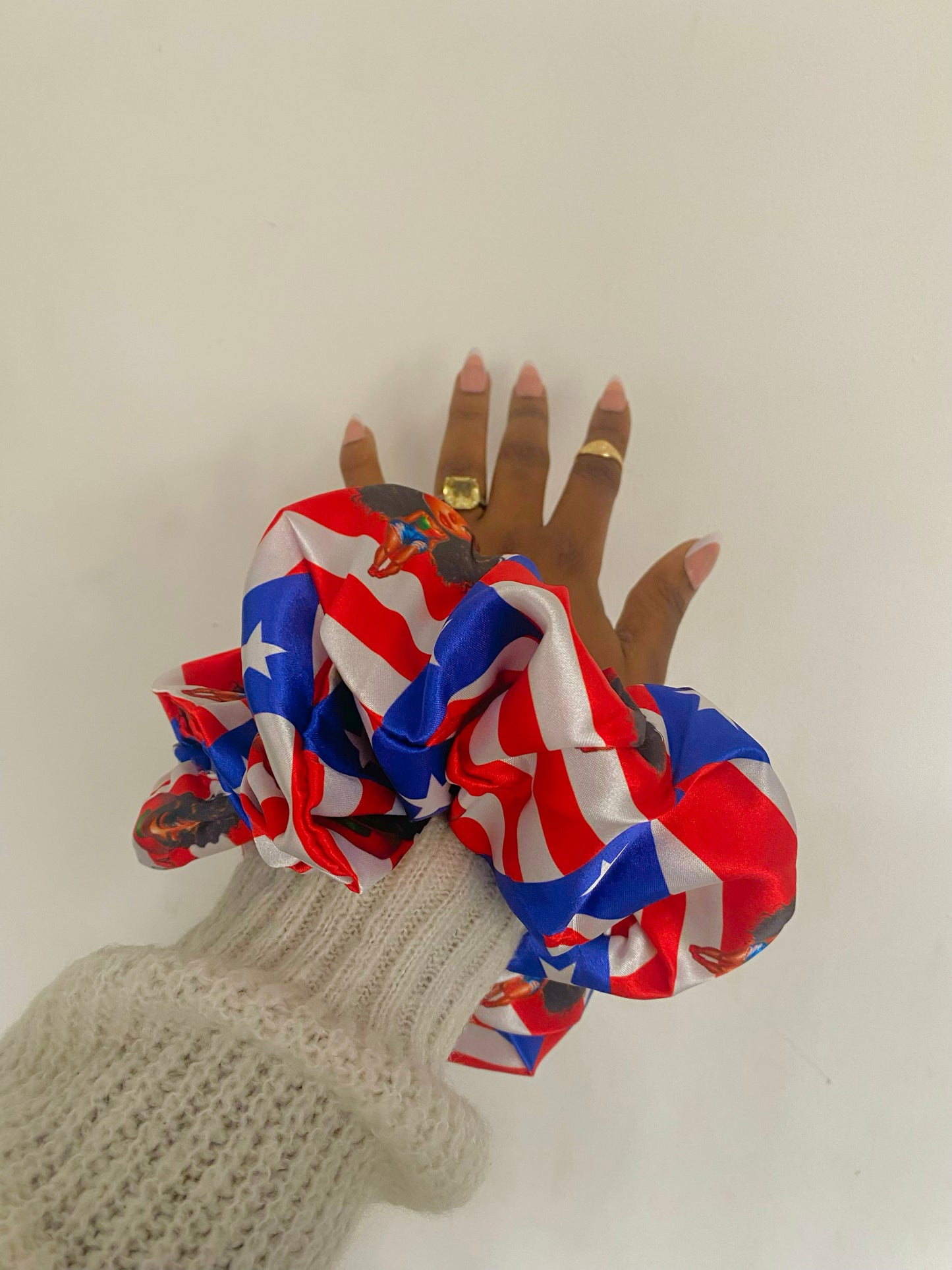 African & Caribbean Satin XL Scrunchies