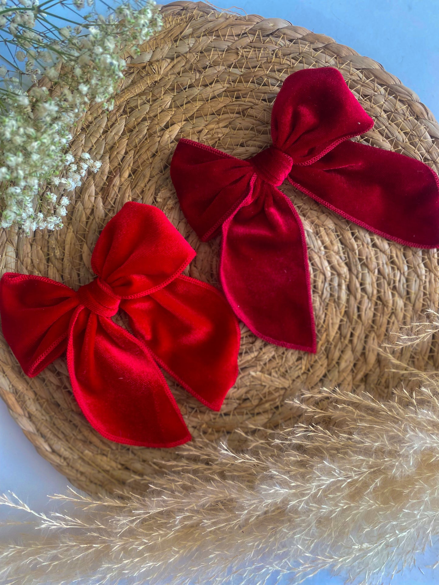 Christmas Velvet Sailor Bow Hairclip