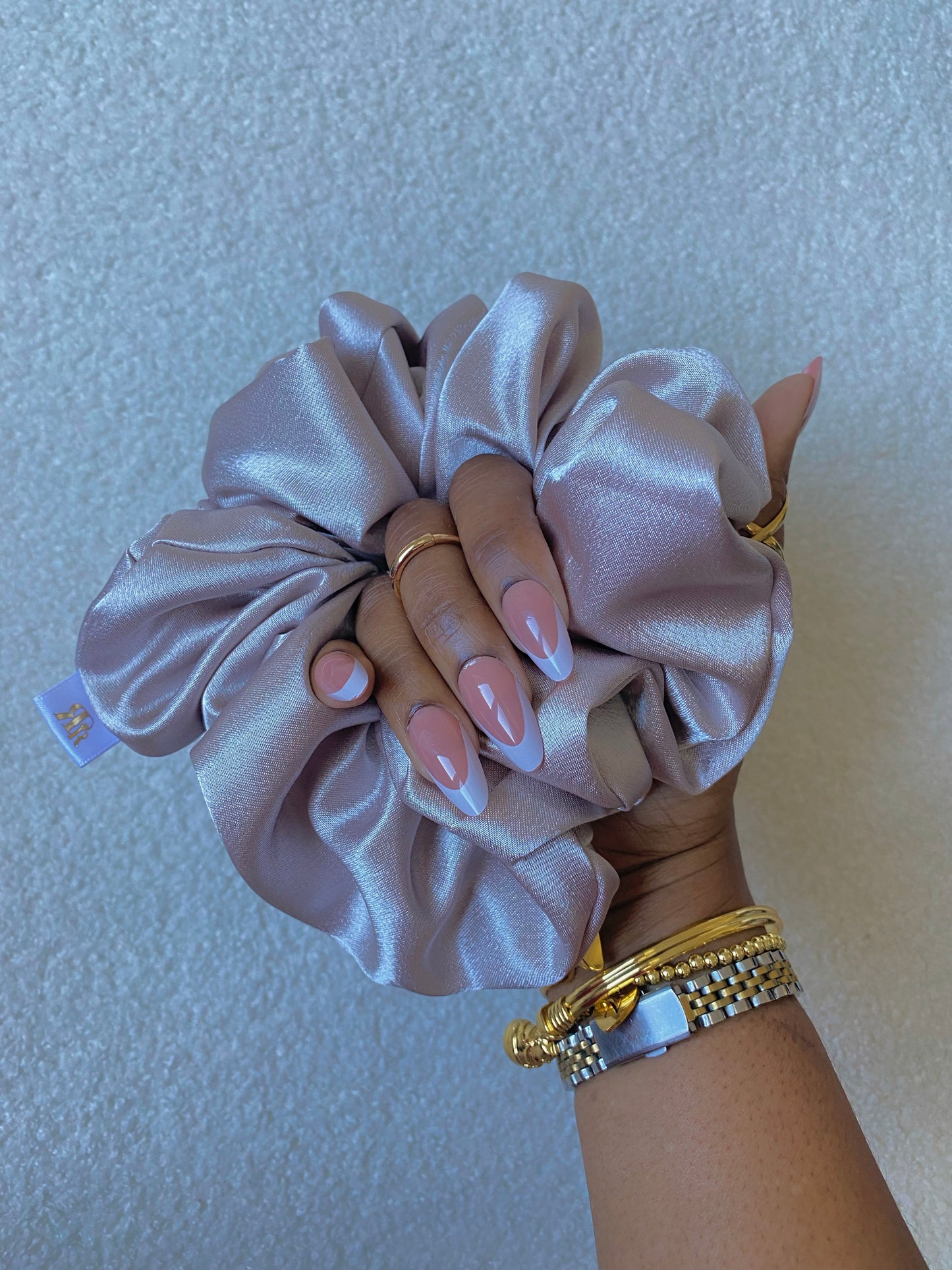 Plain XL Premium Satin Scrunchies
