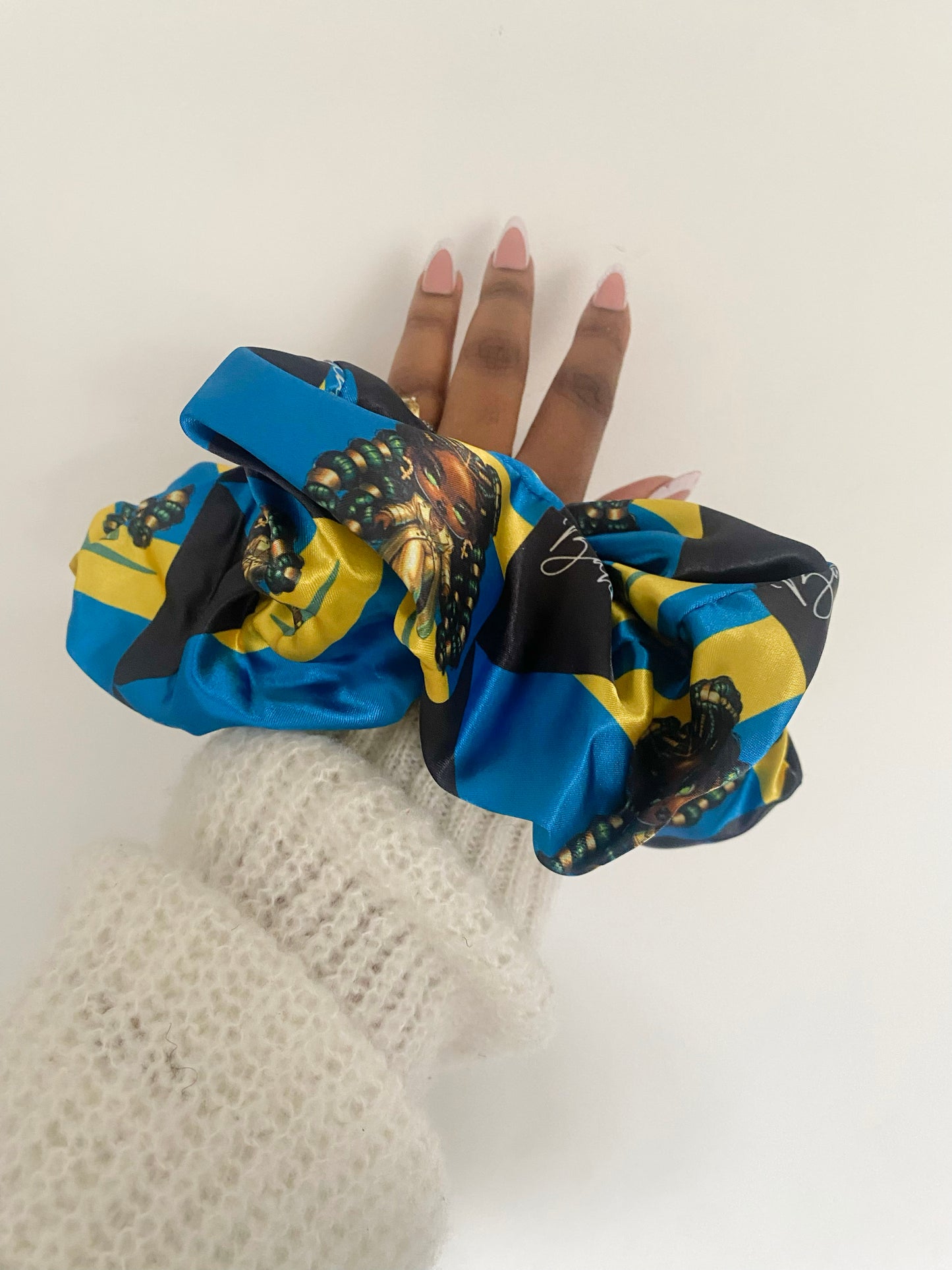 African & Caribbean Satin XL Scrunchies