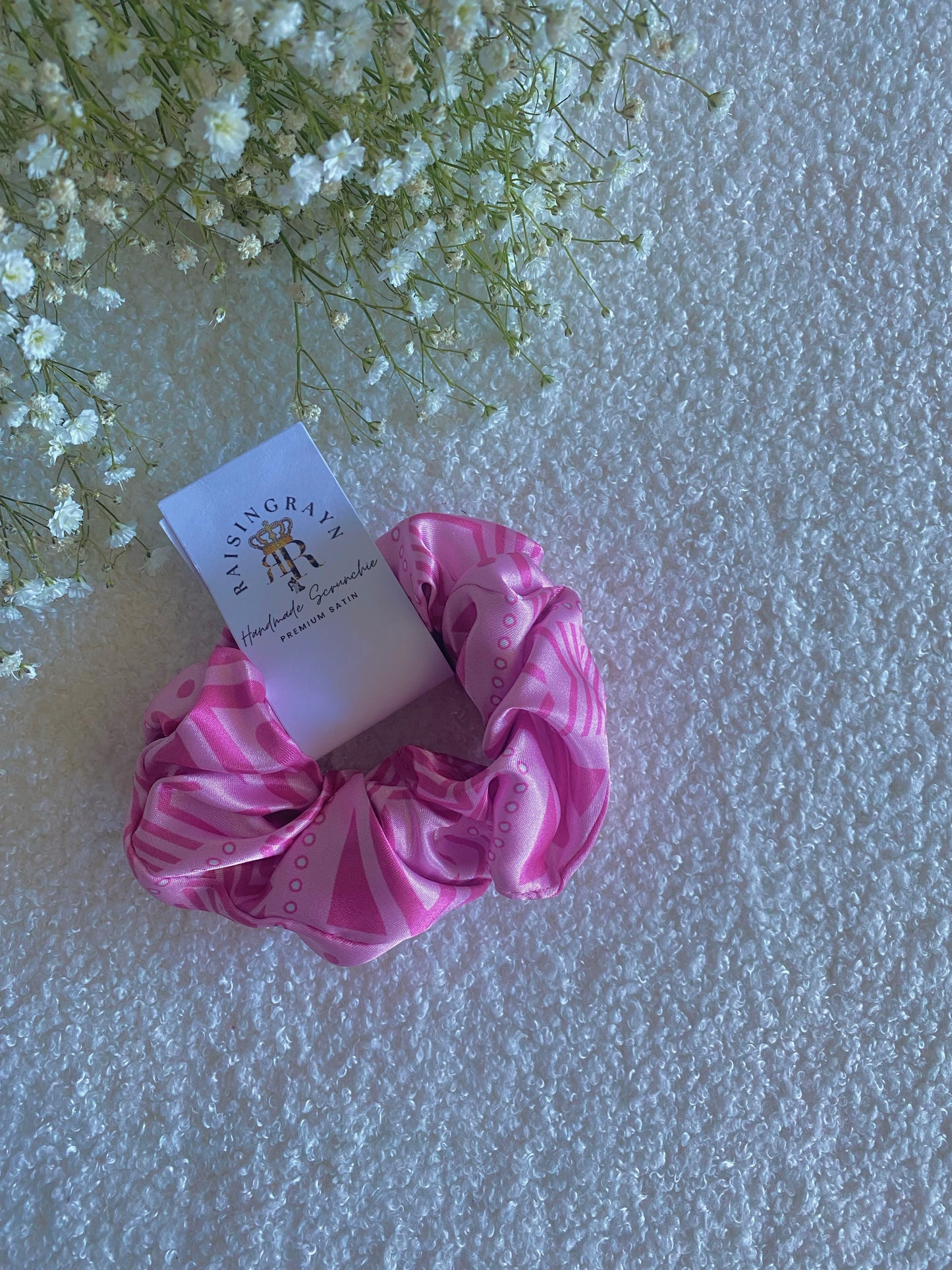 African Print Regular Satin Scrunchies