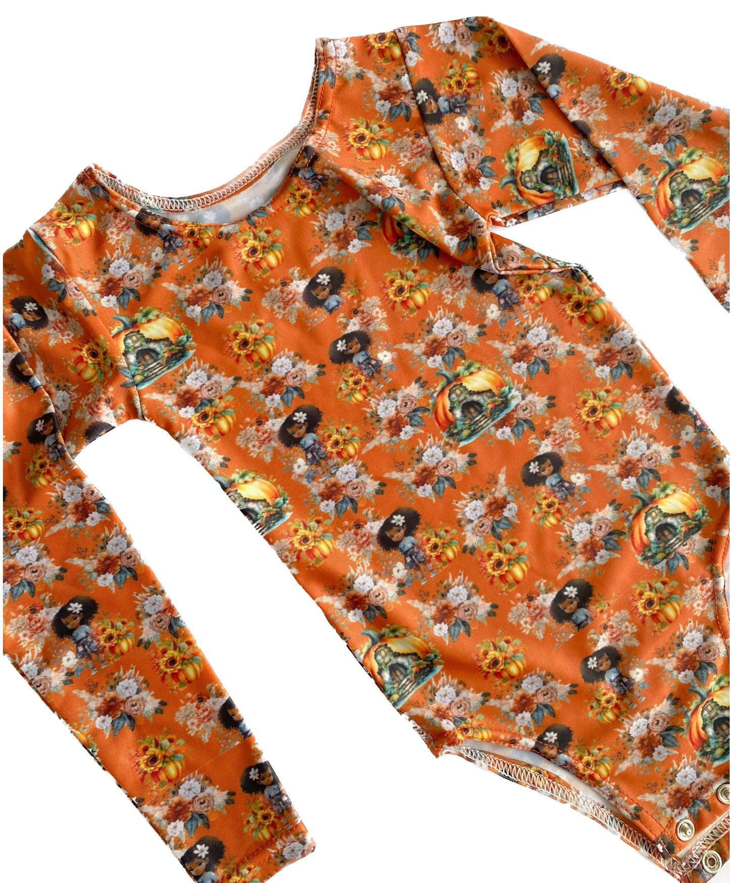 Pumpkin girl longsleeve bodysuit