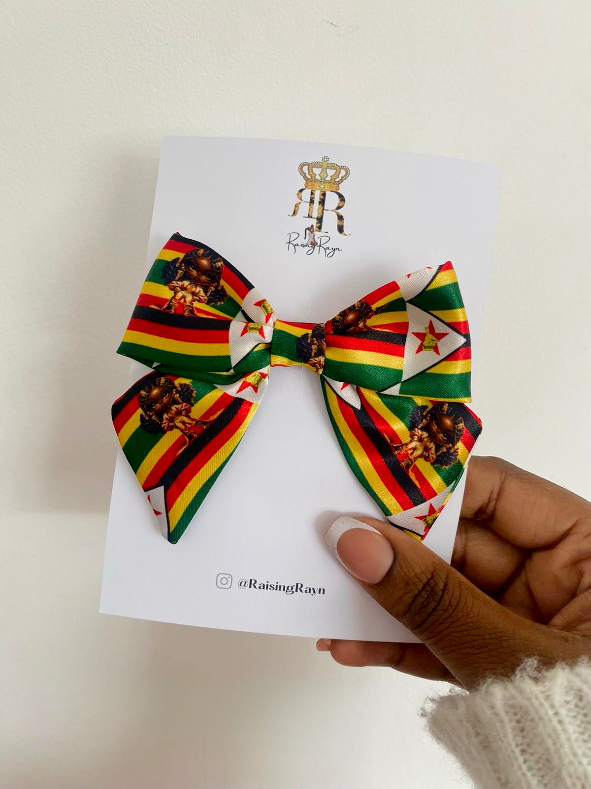 African & Caribbean Satin Mini Bow Hair Clips