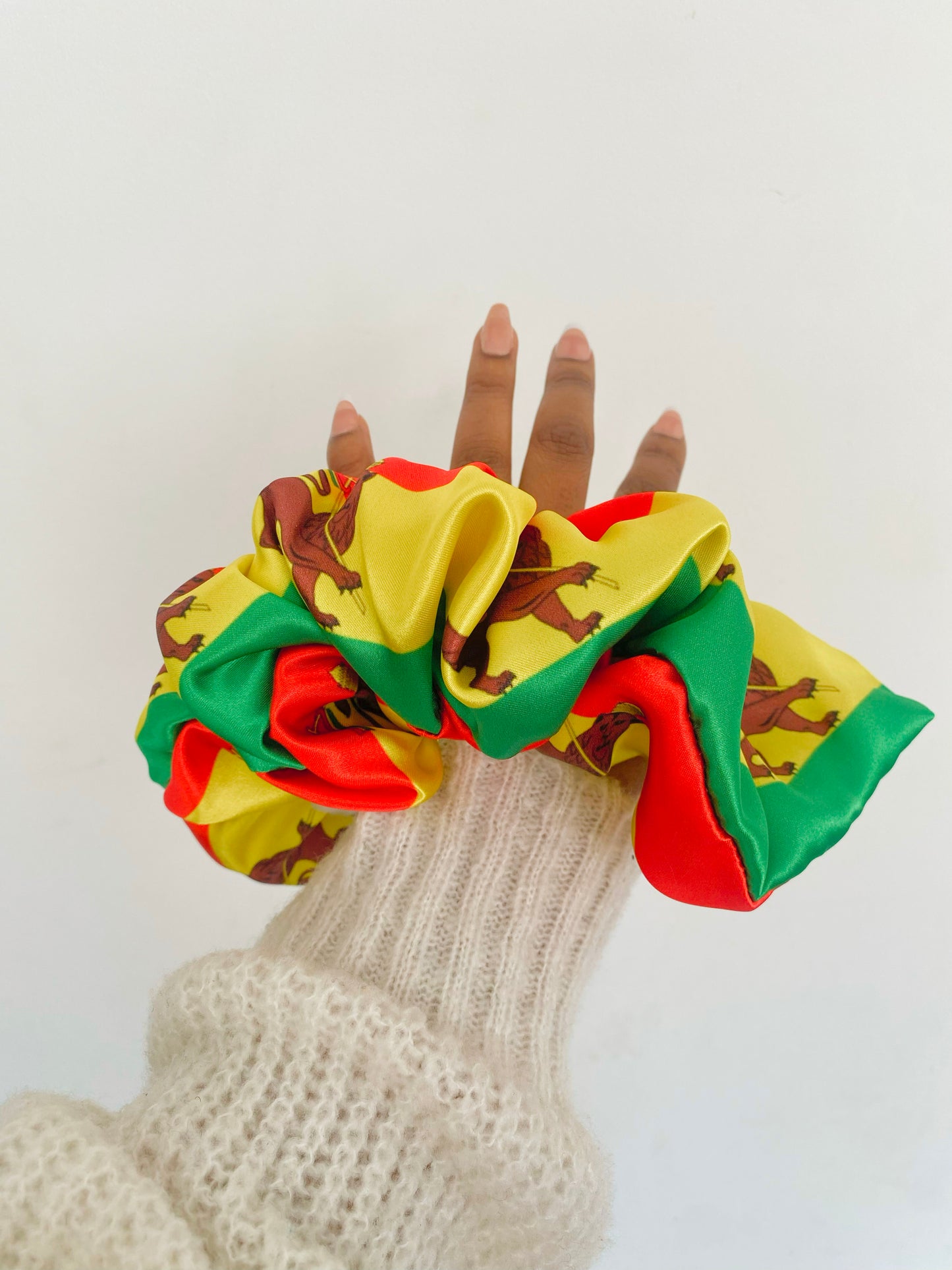 African & Caribbean Satin XL Scrunchies