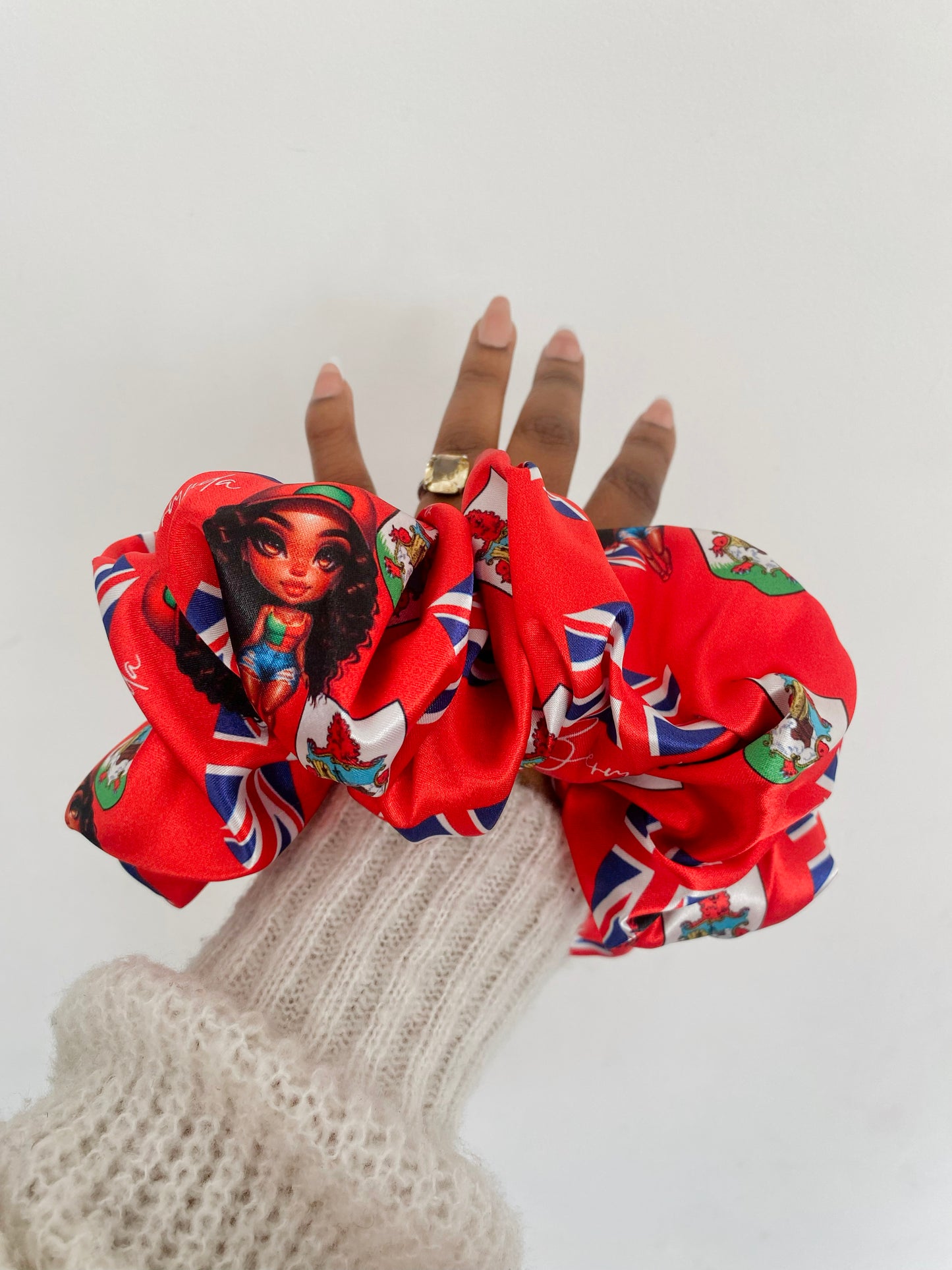 African & Caribbean Satin XL Scrunchies
