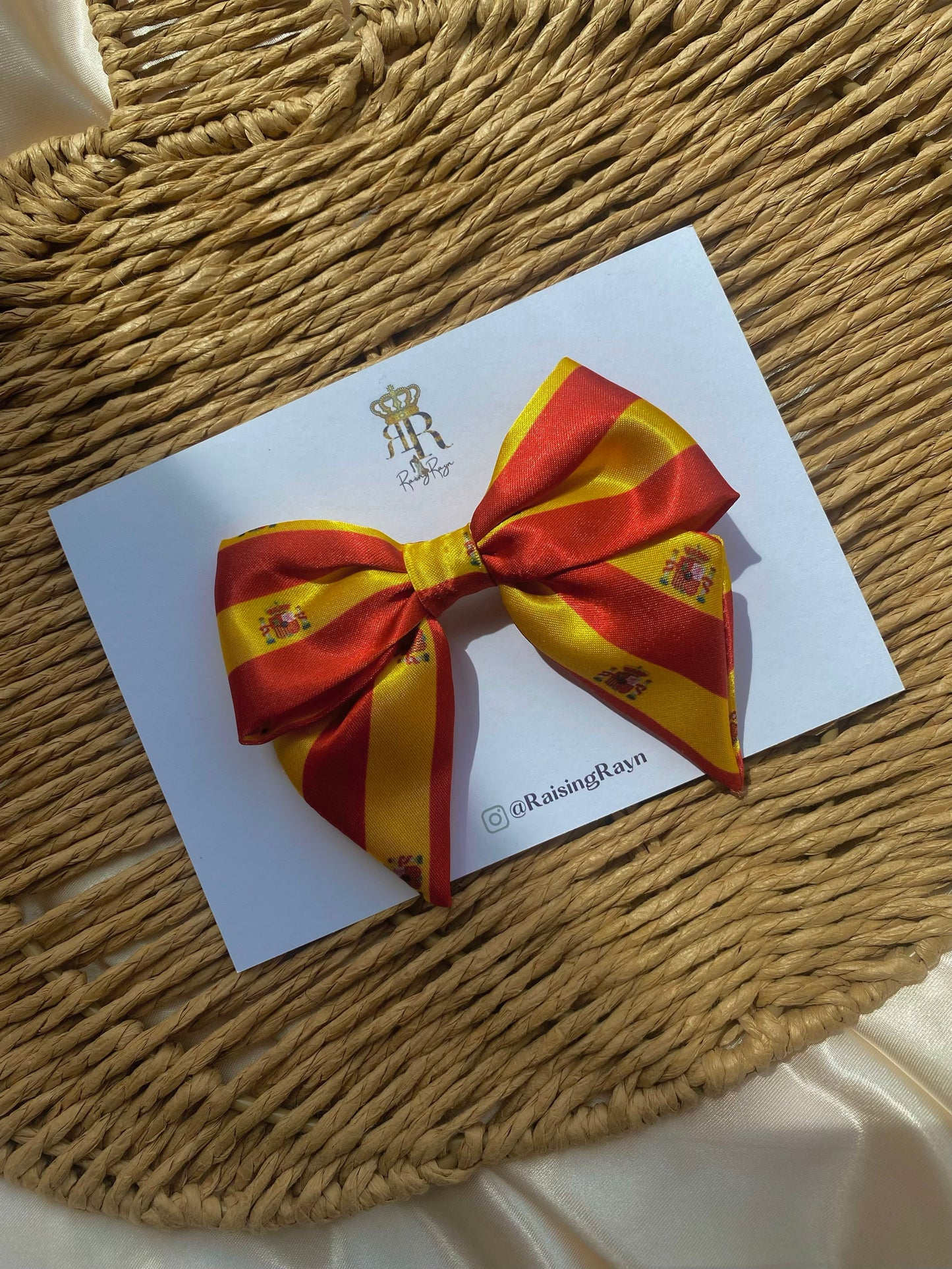 World Cup Satin Mini Bow Hair Clips
