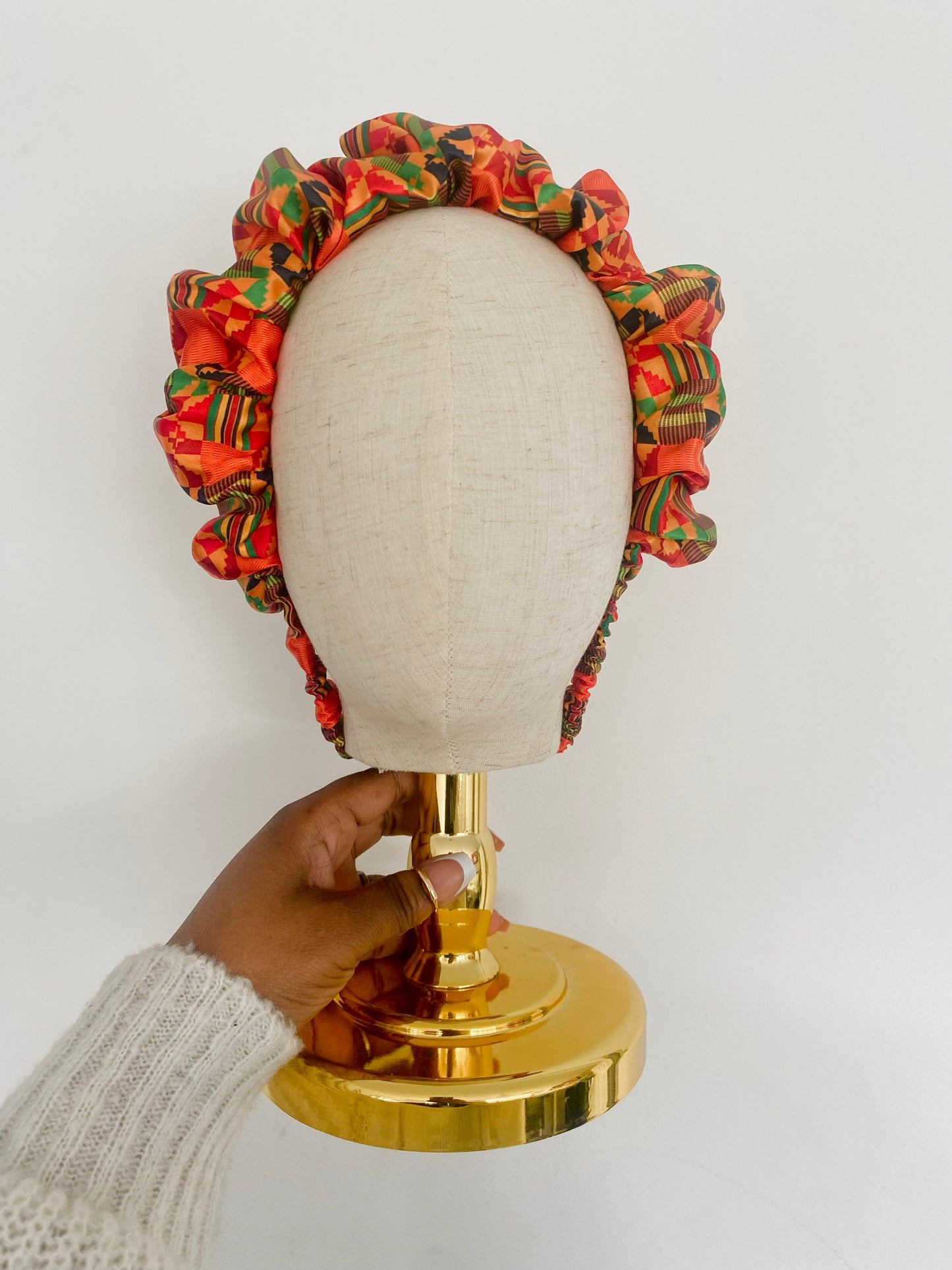 Kente Satin Scrunchie Headband