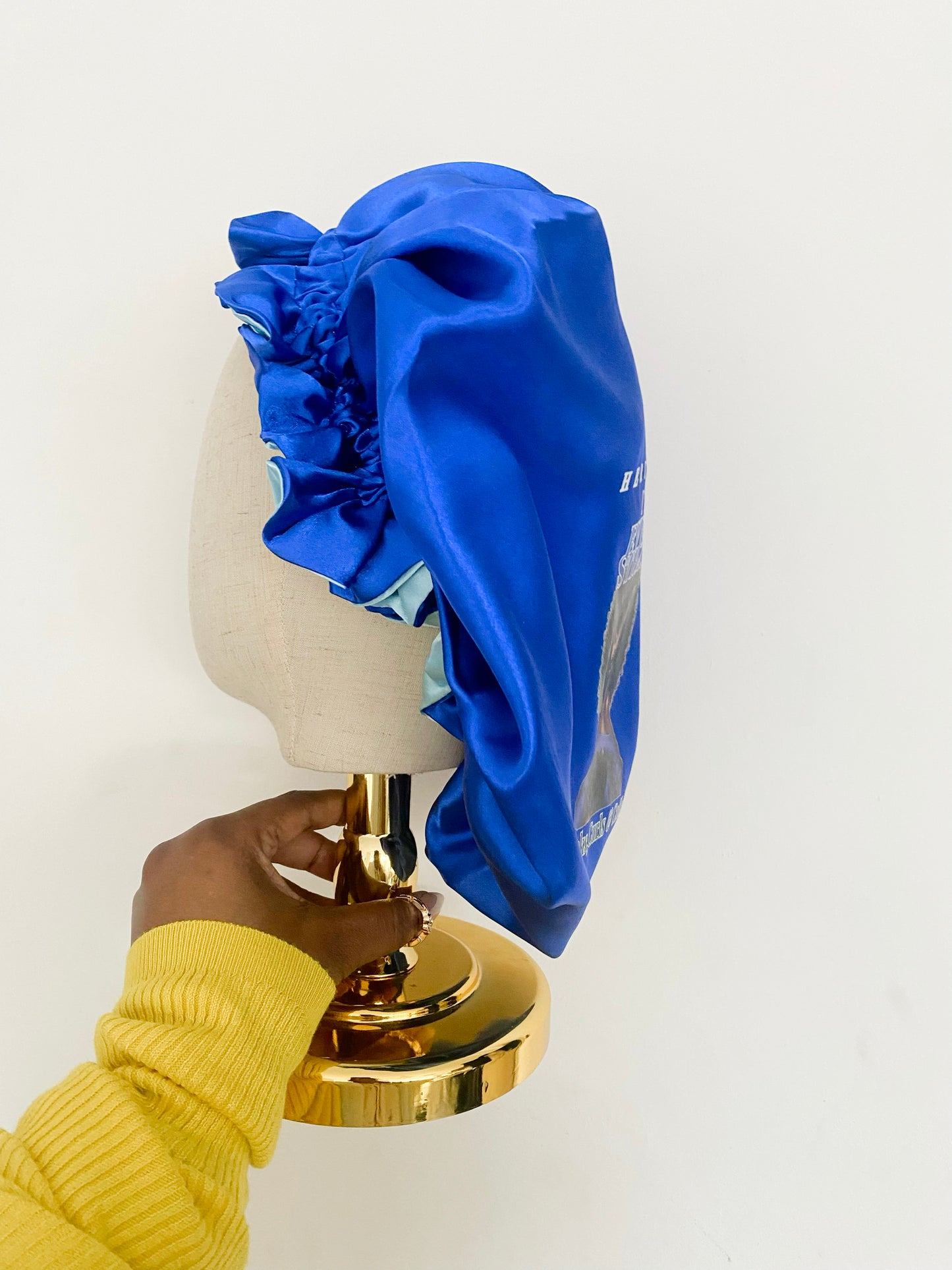 * NEW* Royal Blue Kinks, Curls & Coils Bonnet (Band)