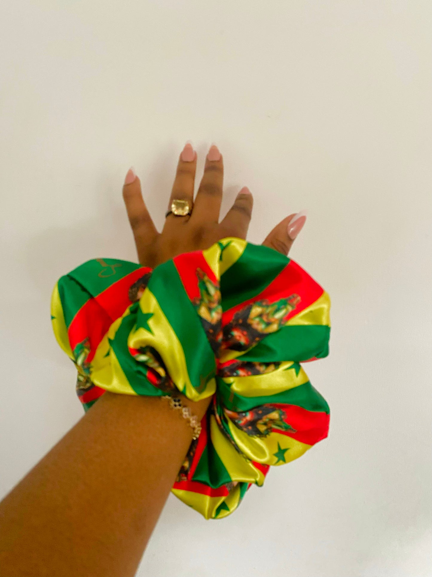 African & Caribbean Satin XL Scrunchies