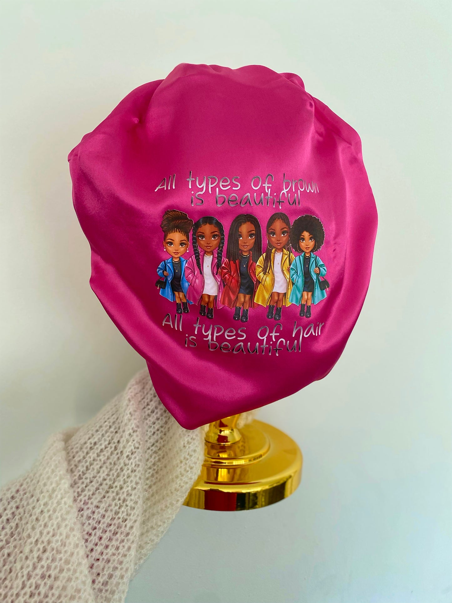 Hot Pink “All types of brown” Bonnet