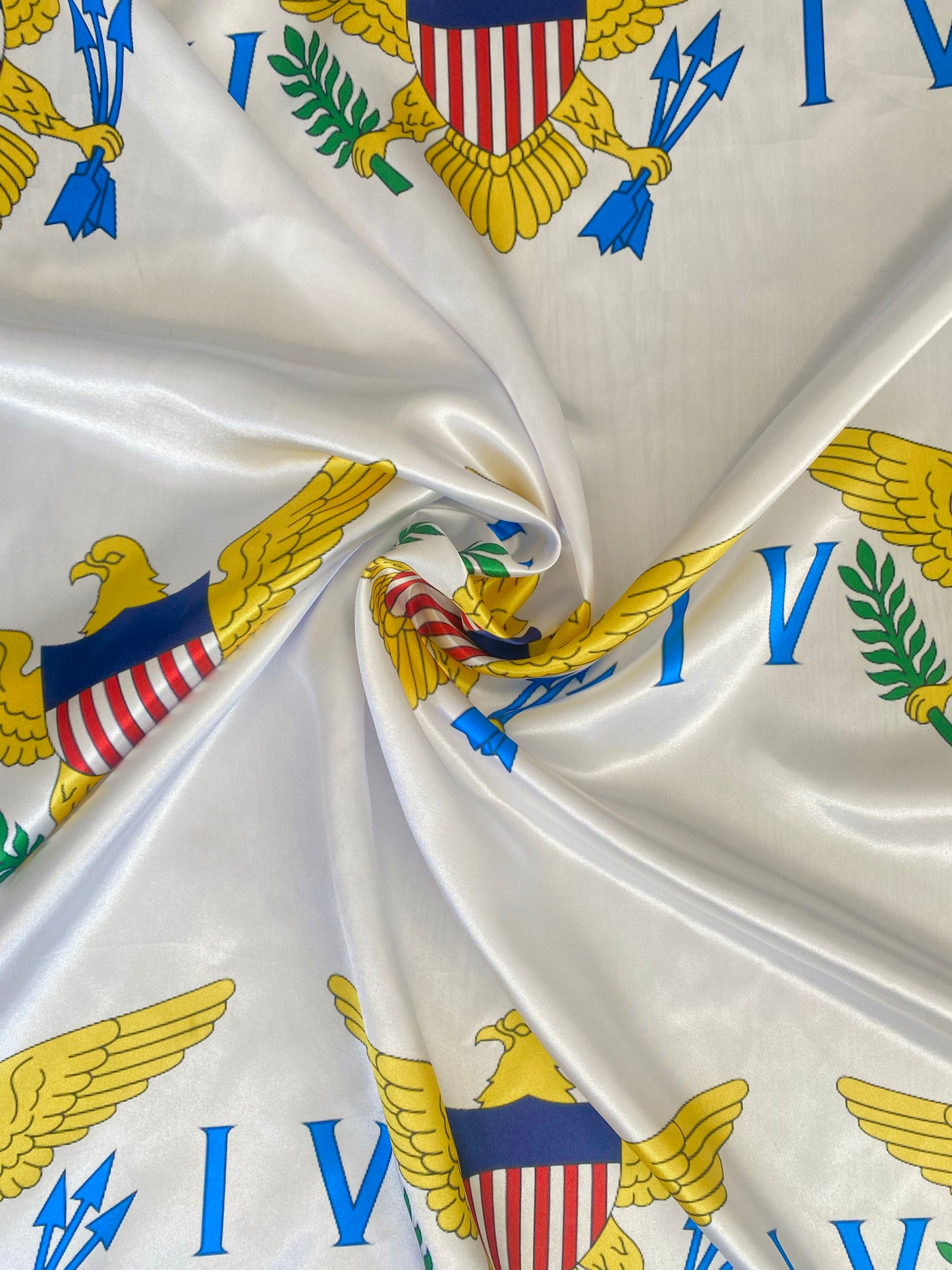 US Virgin Islands/ St. Croix Satin Scarf (PLAIN)